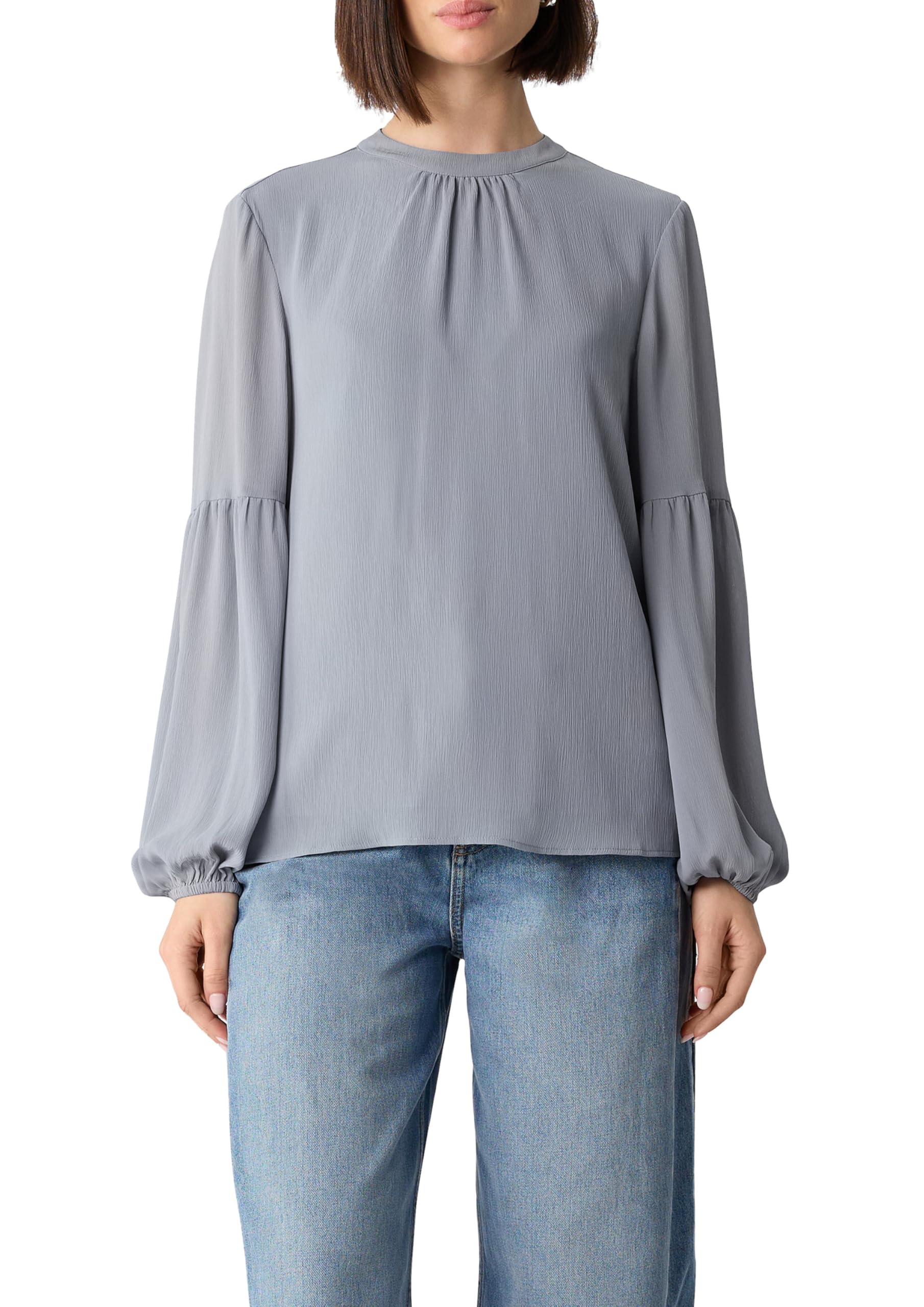 comma-chiffonbluse-mit-ballon-rmeln-bluse-gr-e-46 image 1