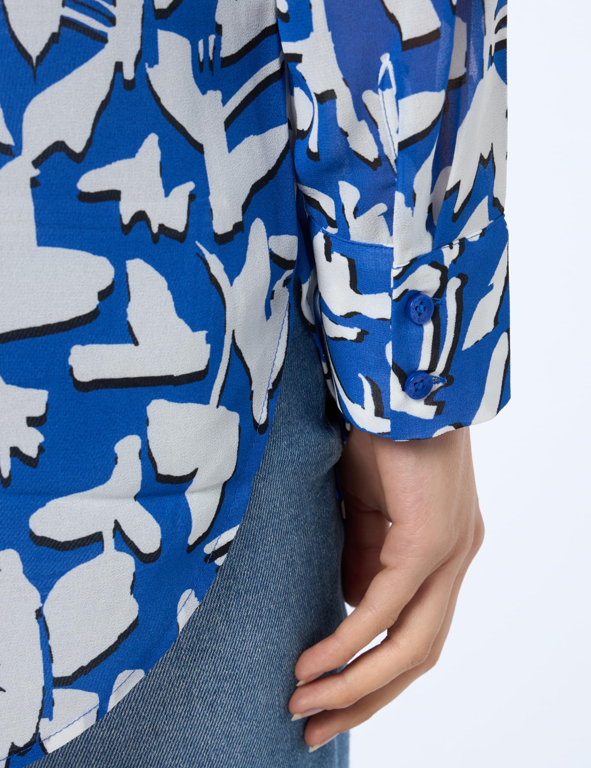 comma-blouses-longbluse-chiffon-allover-print-gemustert image 4