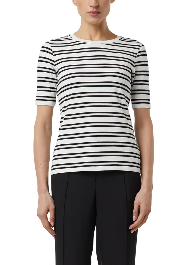 comma-t-shirt-damen-slim-fit-streifen-3-4-arm image 1