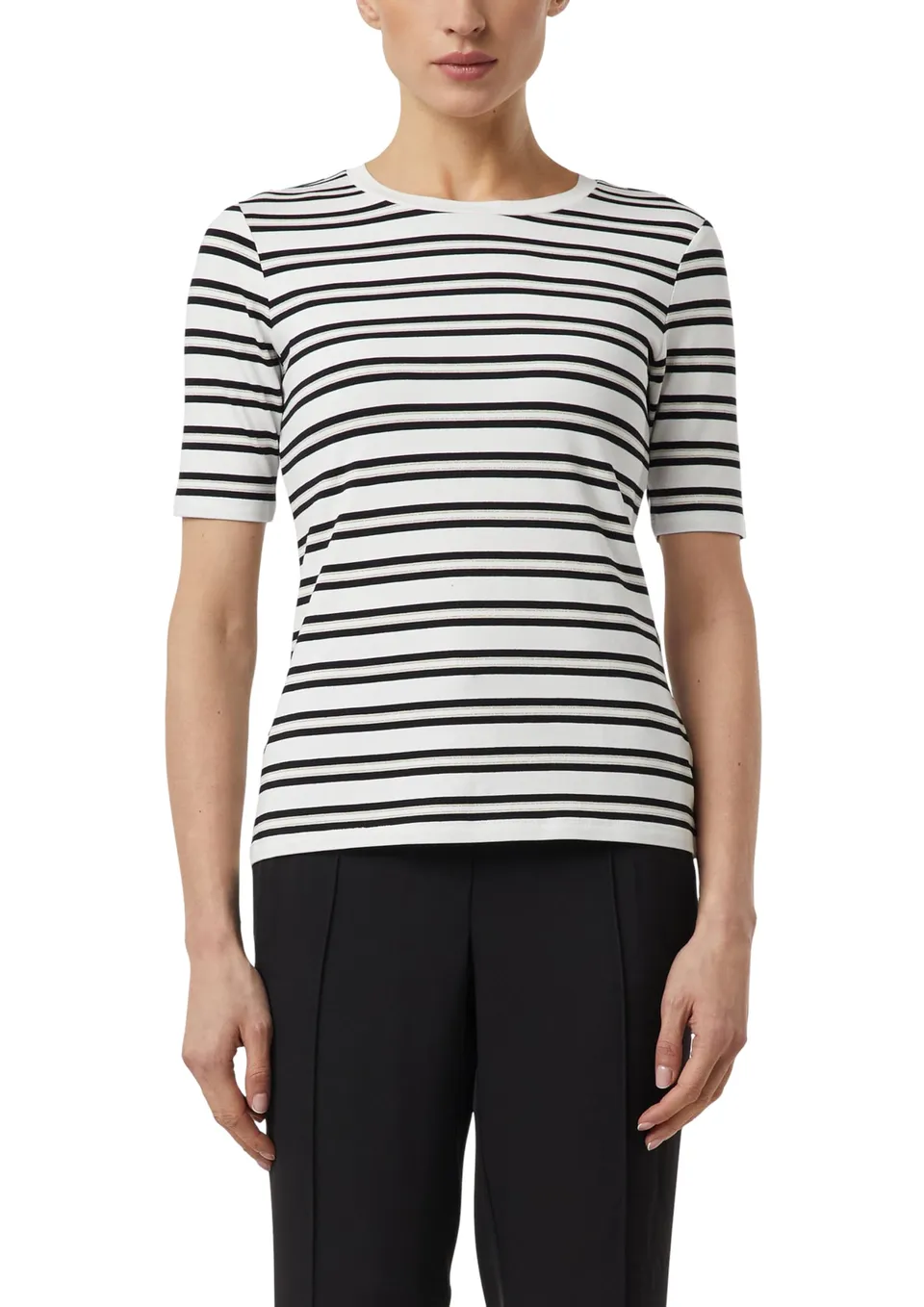 comma-t-shirt-damen-slim-fit-streifen-3-4-arm image 1