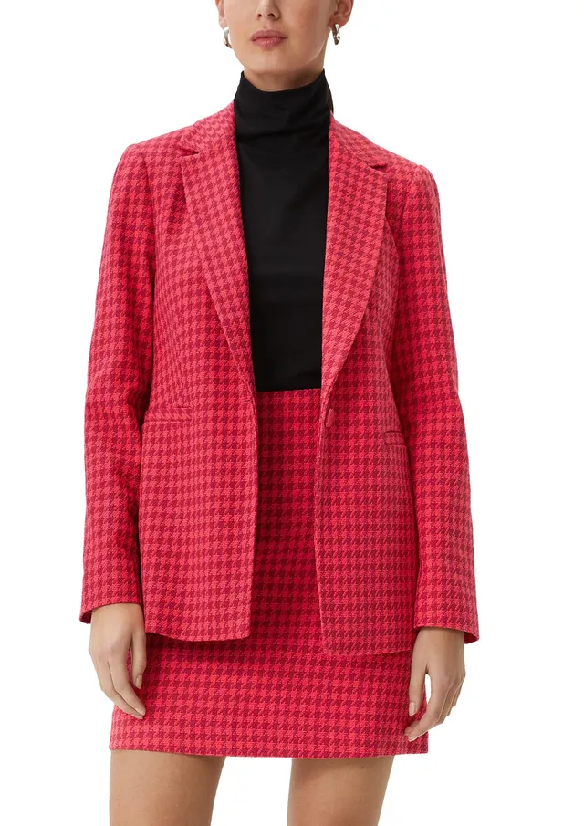 comma-blazers-dobby-blazer-hahnentritt-muster image 1