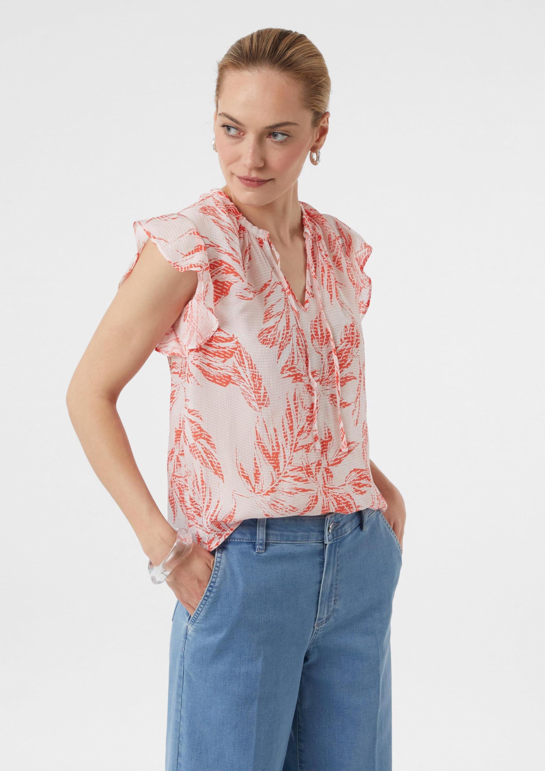 comma-blouses-strukturierte-bluse-volant-rmel-gr-36 image 7