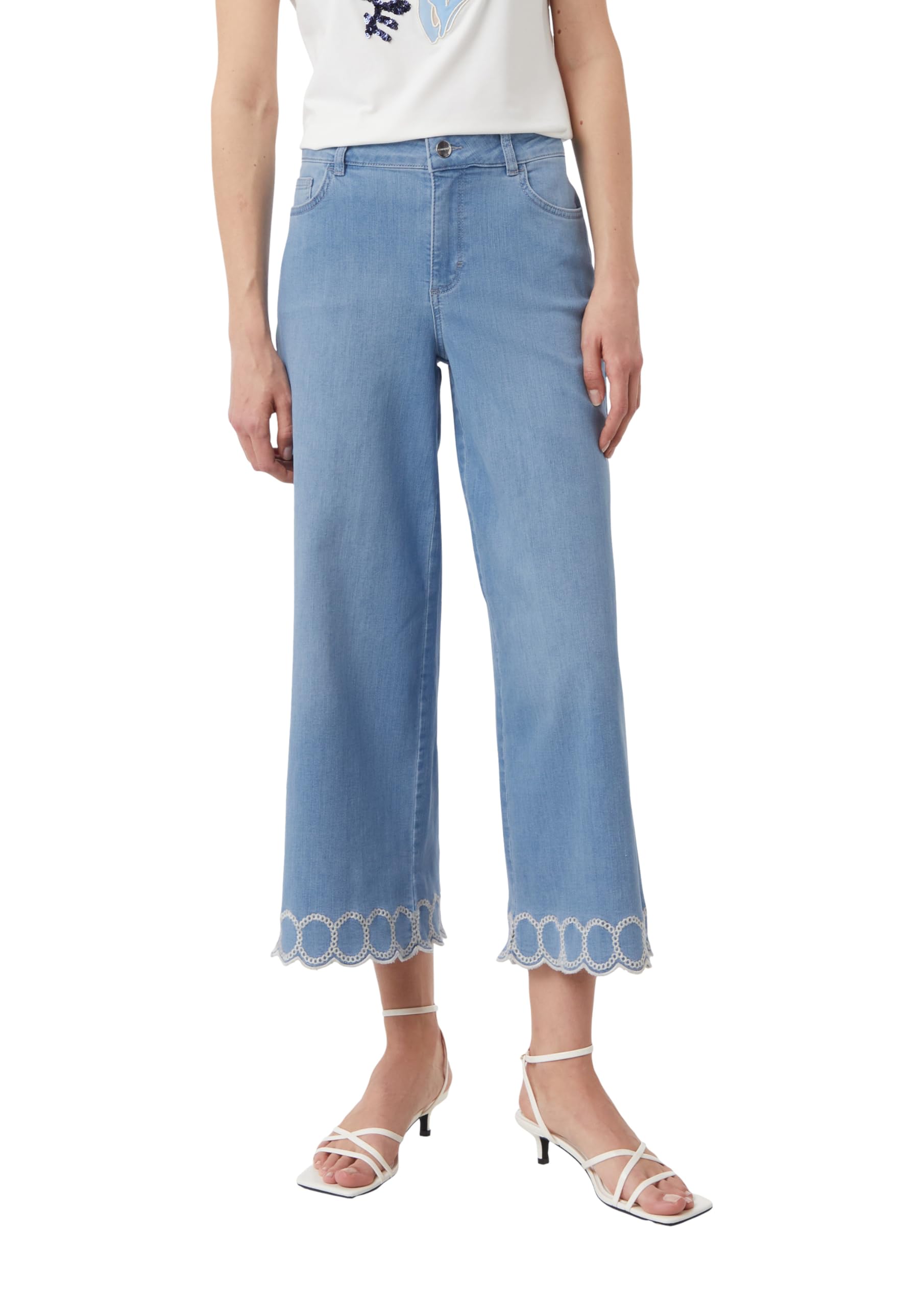 comma-jeans-culotte-loose-fit-stickerei-am-saum image 1