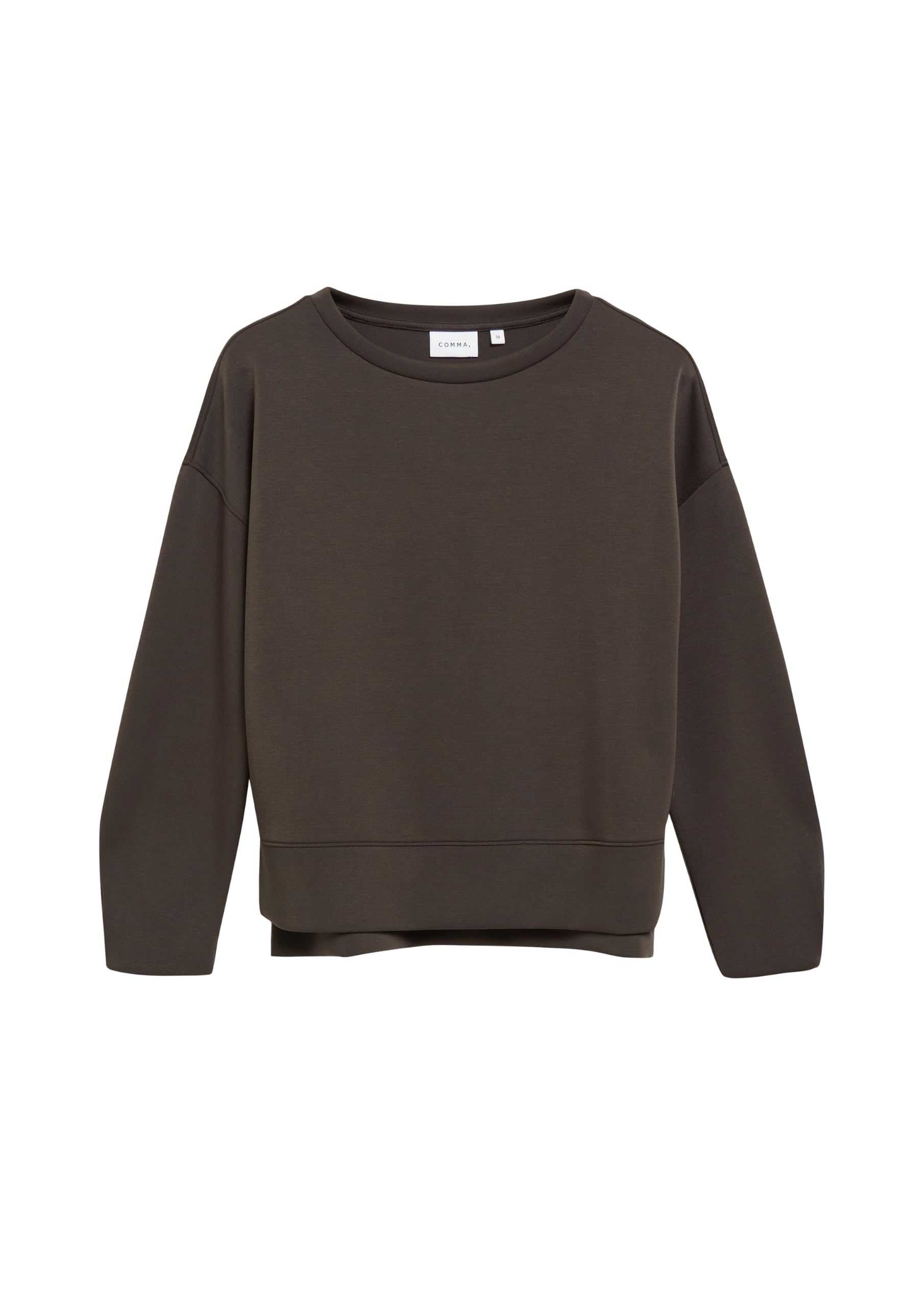 comma-sweatshirt-regular-fit-faltendetail-gr-36-braun image 4