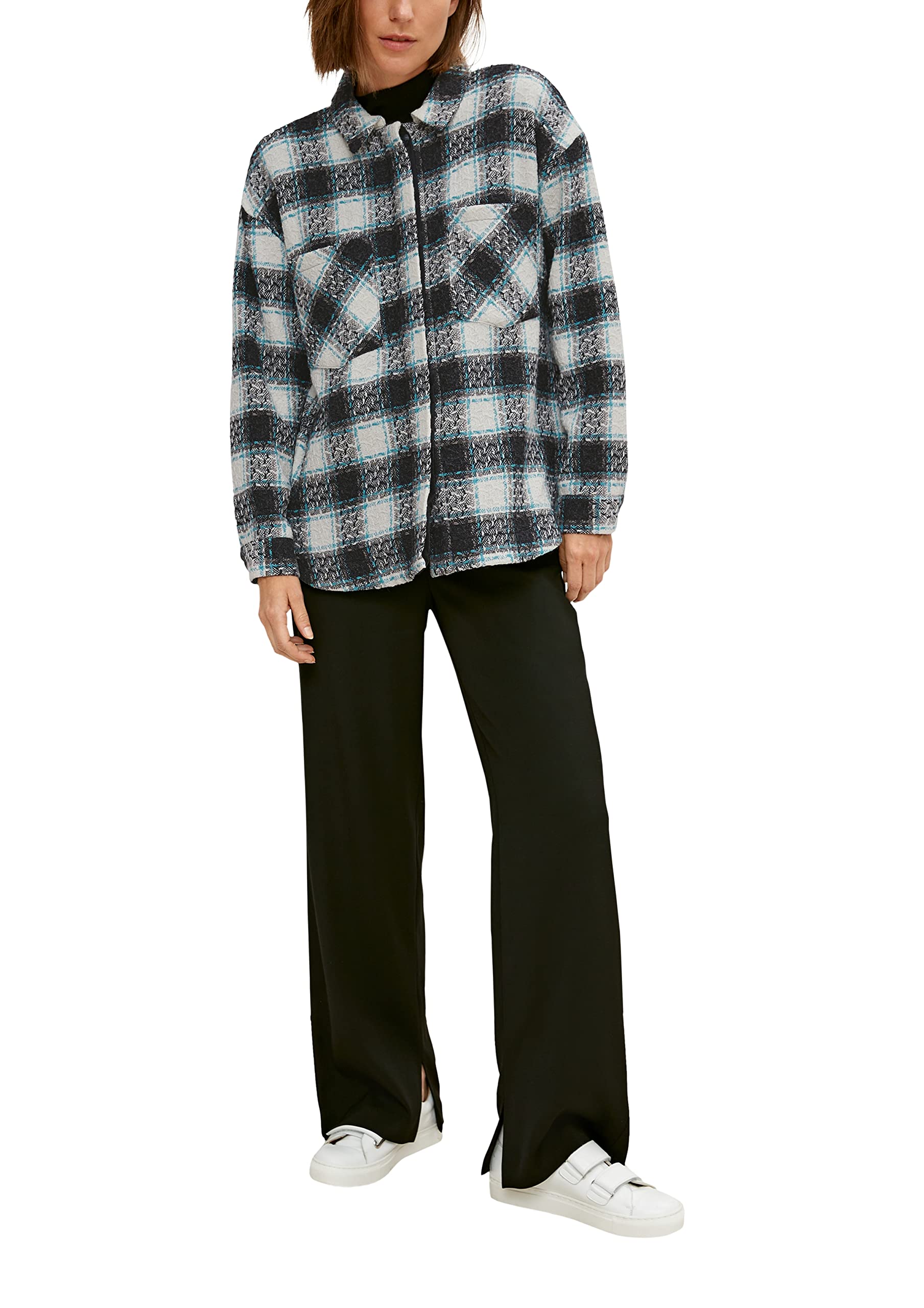 comma-blazer-damen-kariert-overshirt-gr-e-34 image 3