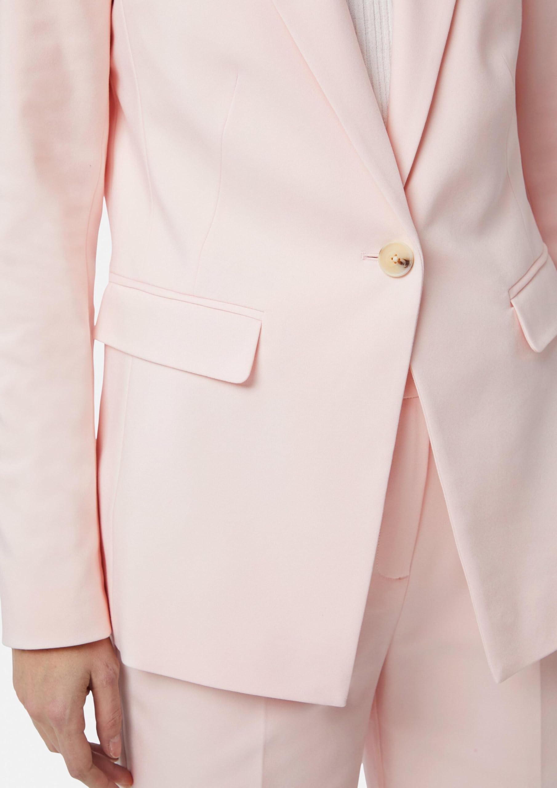 comma-taillierter-satin-blazer-hellblau-5084-pattentaschen image 5