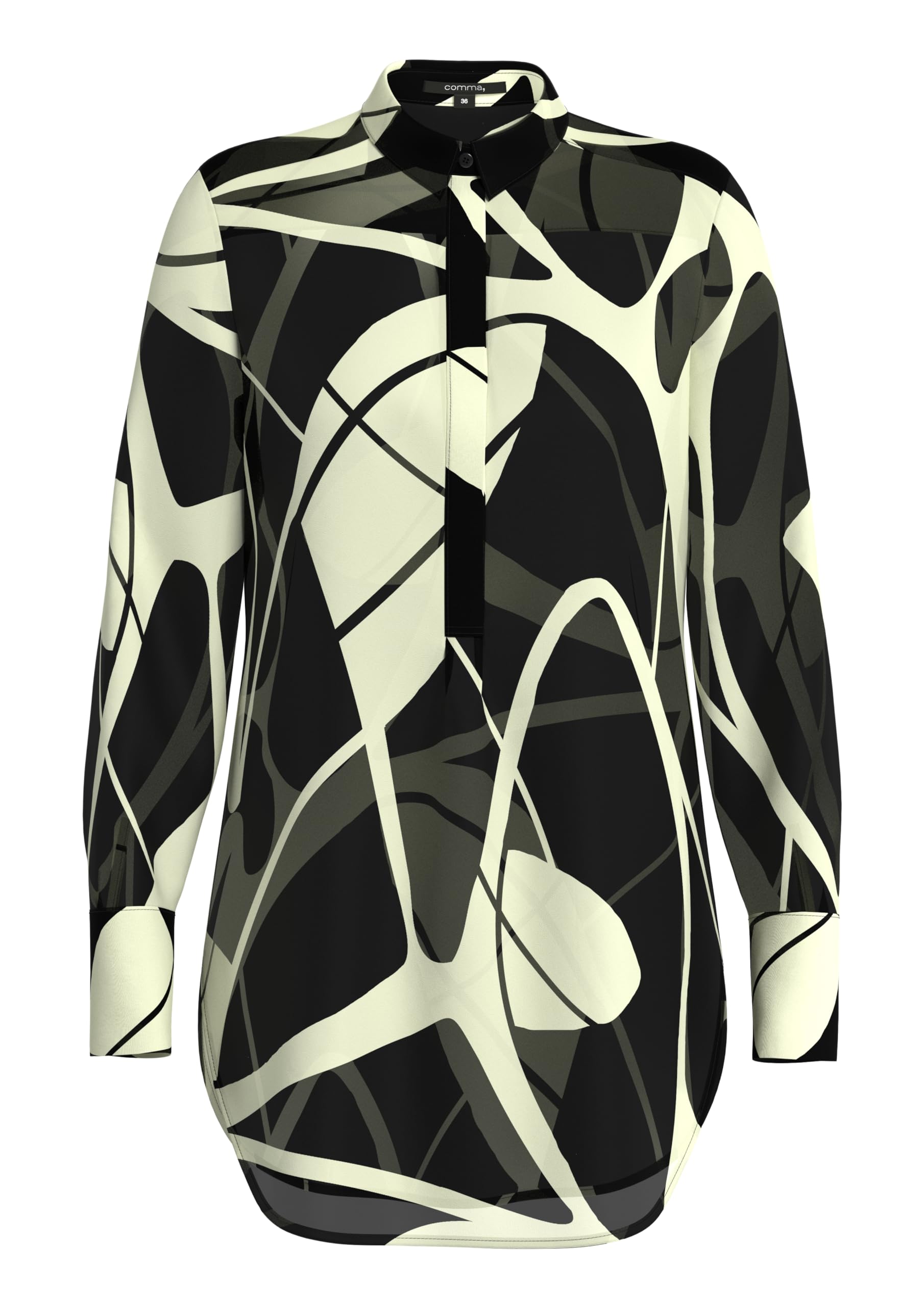 comma-2145169-bluse-allover-muster-langarm image 1