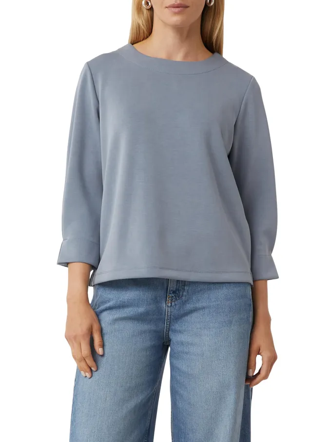 comma-sweatshirt-3-4-rmel-damen-schiefergrau-gr-42-weich image 1