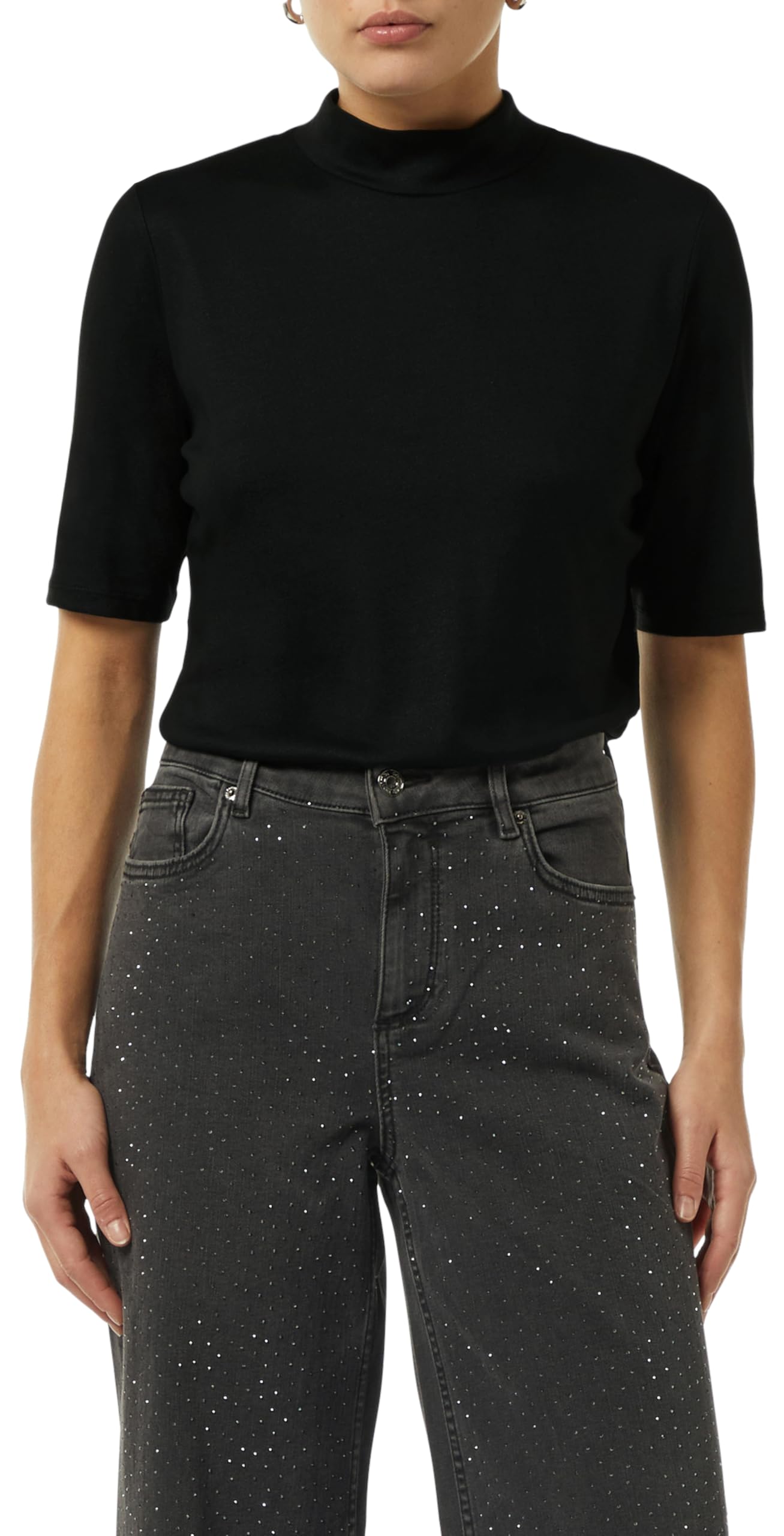 comma-t-shirt-damen-modalmix-stehkragen image 3