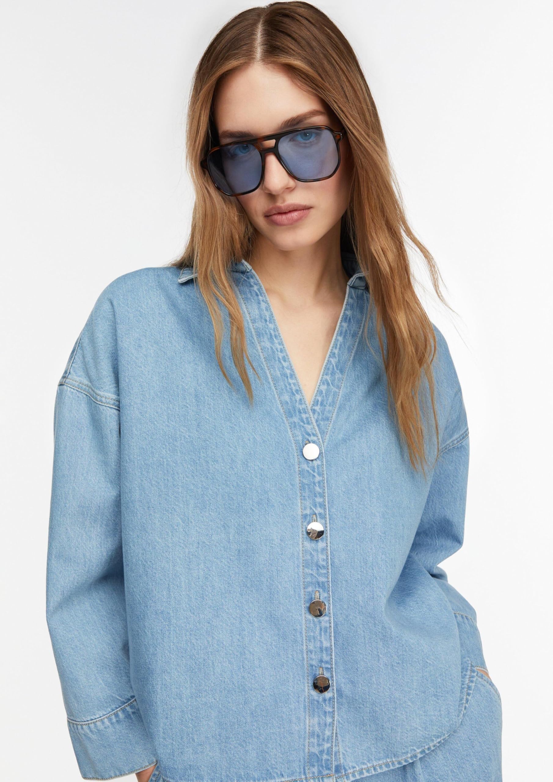 comma-blouses-denim-bluse-gr-38-relaxed-hemdkragen image 3
