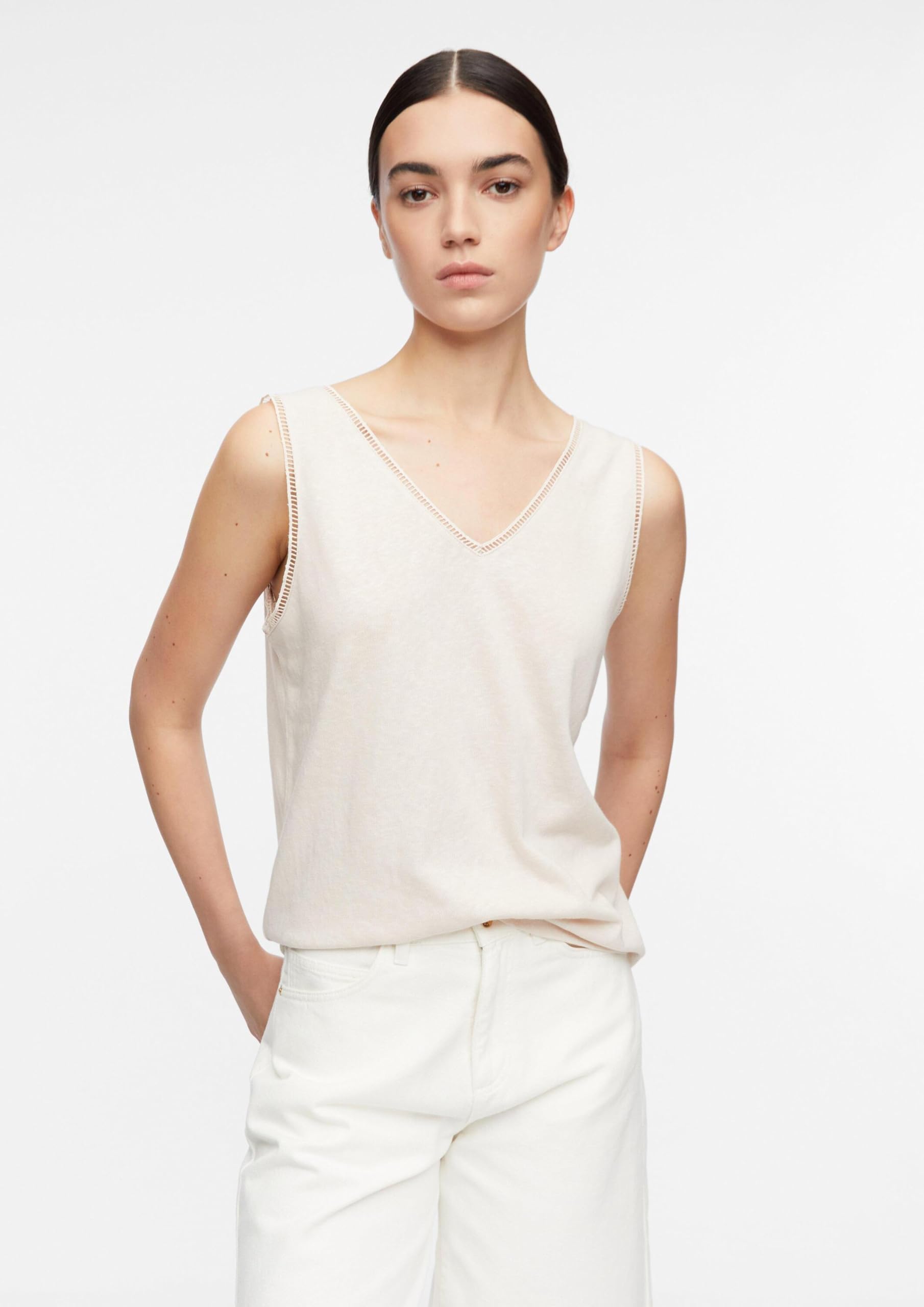 comma-top-gr-38-helles-beige-basic-t-shirt image 6