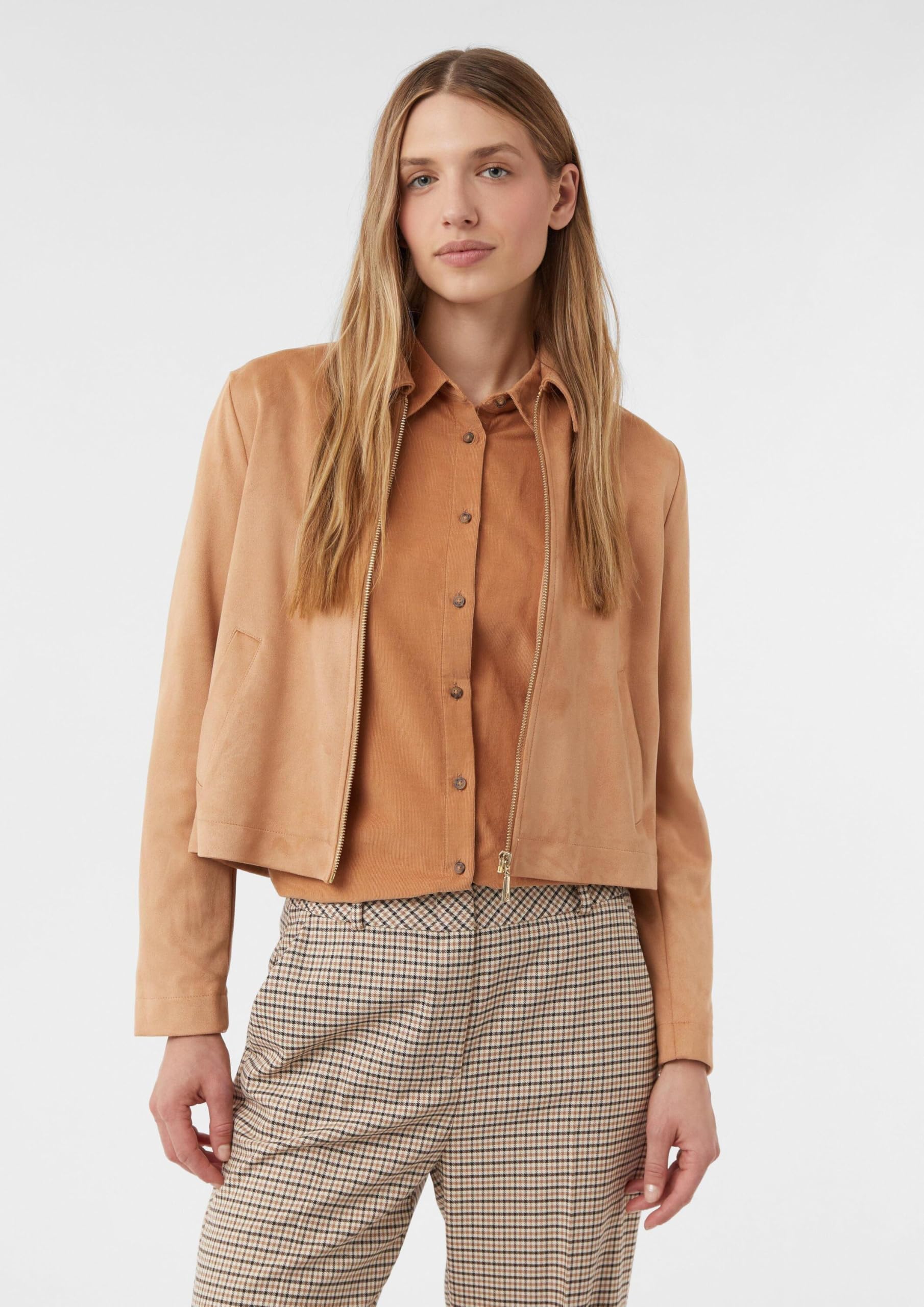 comma-jackets-leichte-jacke-veloursleder-imitat-gr-38 image 7