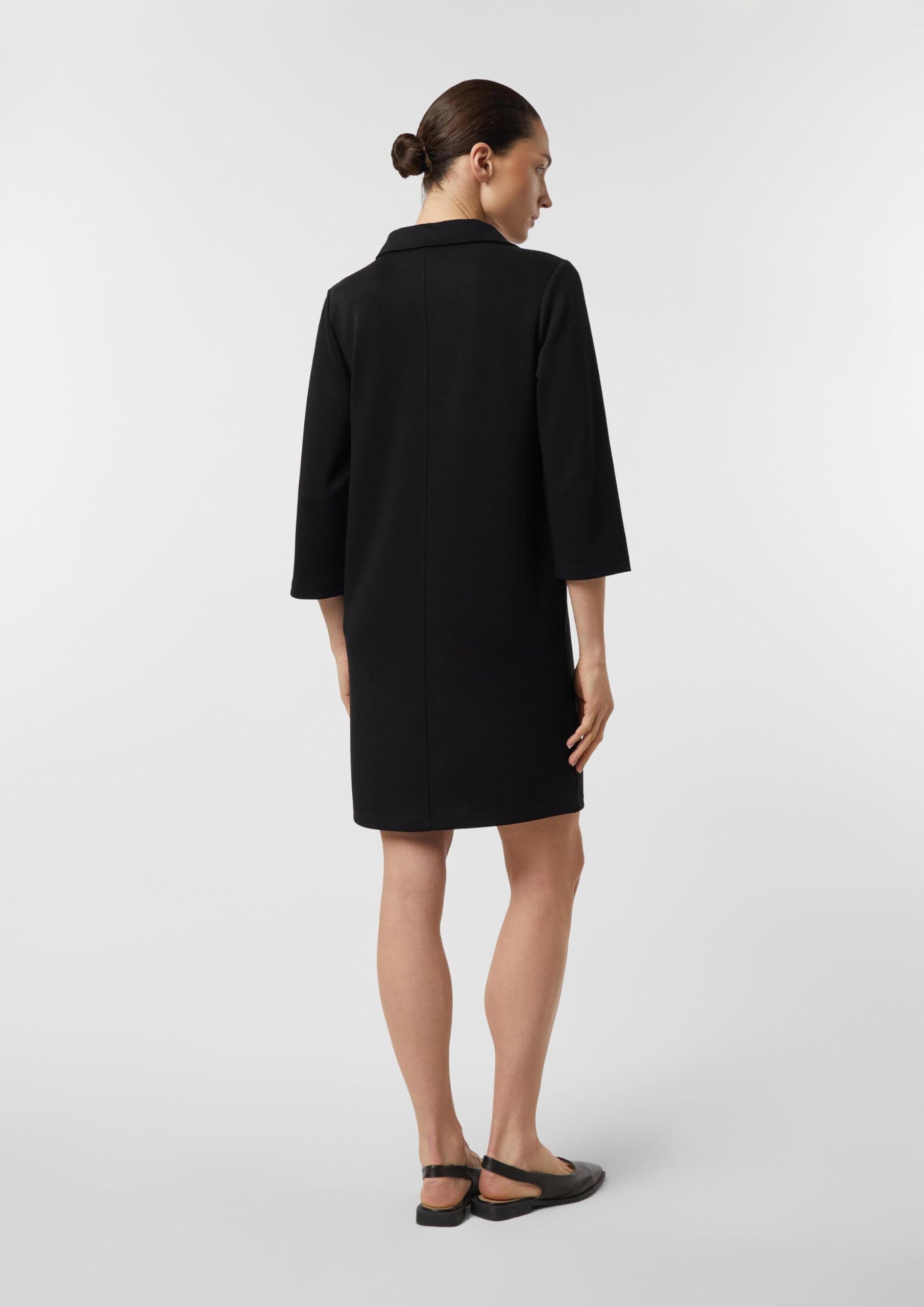 comma-jersey-kleid-polokragen-3-4-arm-grau-gr-44 image 8