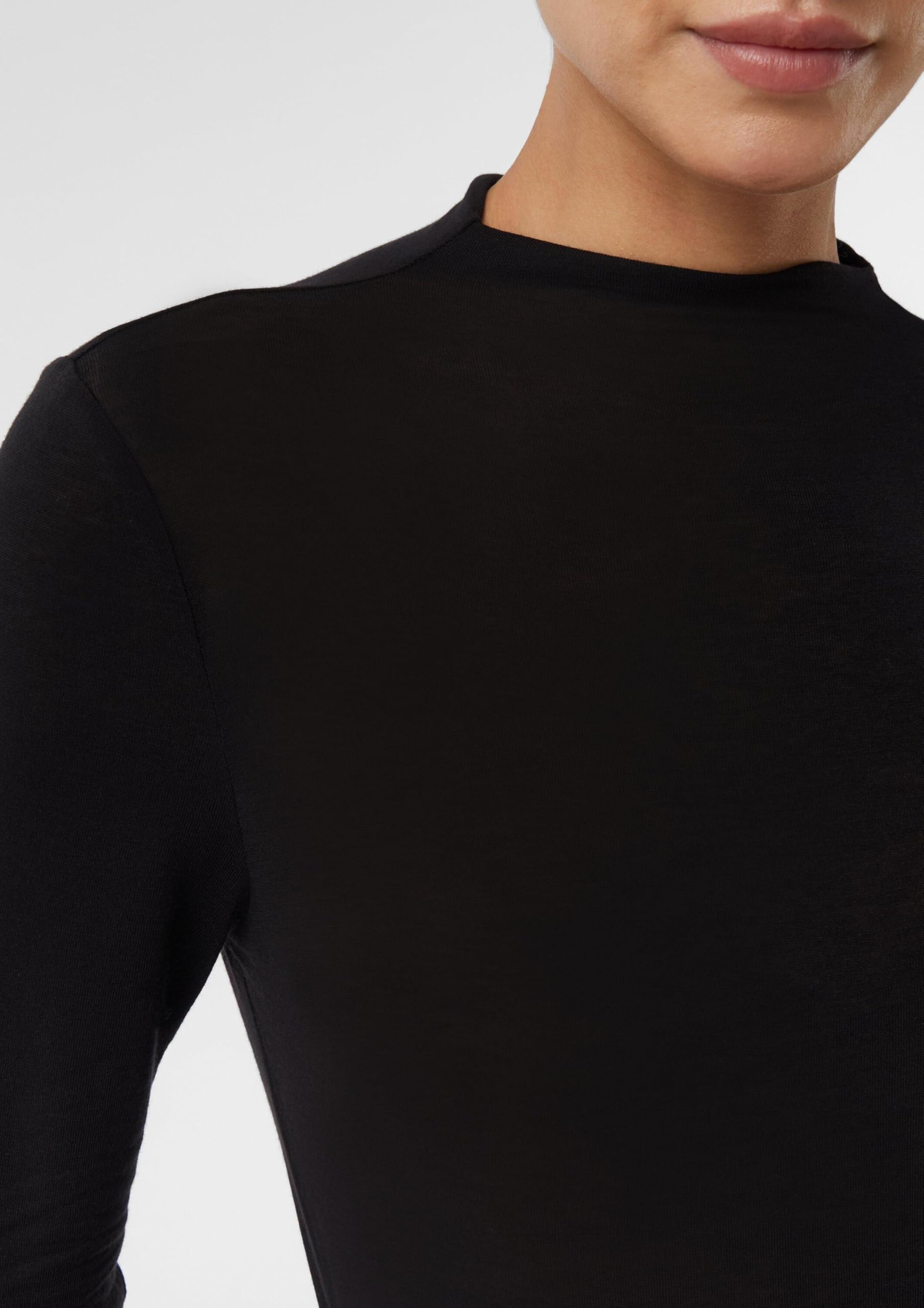 comma-semitransparentes-longsleeve-slim-fit-gr-44-schwarz image 4