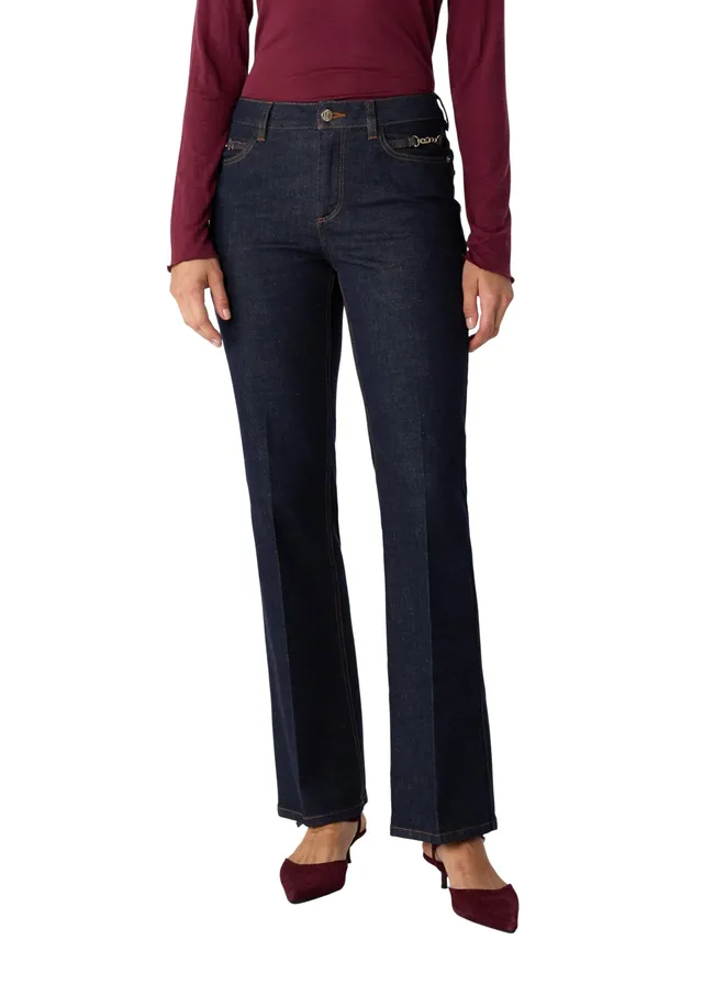 comma-jeans-flared-damen-gr-44-denim-mit-zier-detail image 1