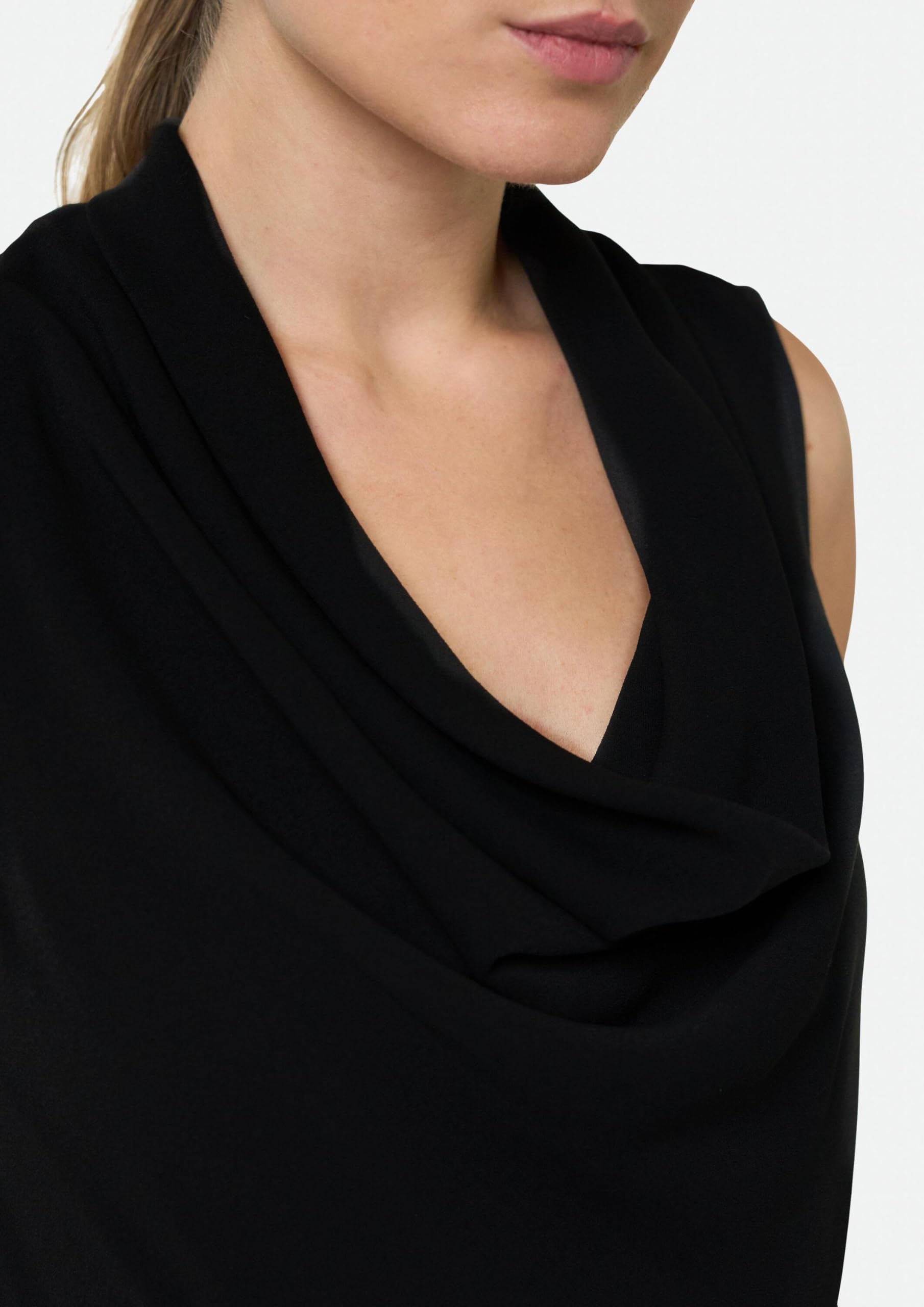 comma-top-mit-wasserfallkragen-shirt-gr-e-42-schwarz image 5