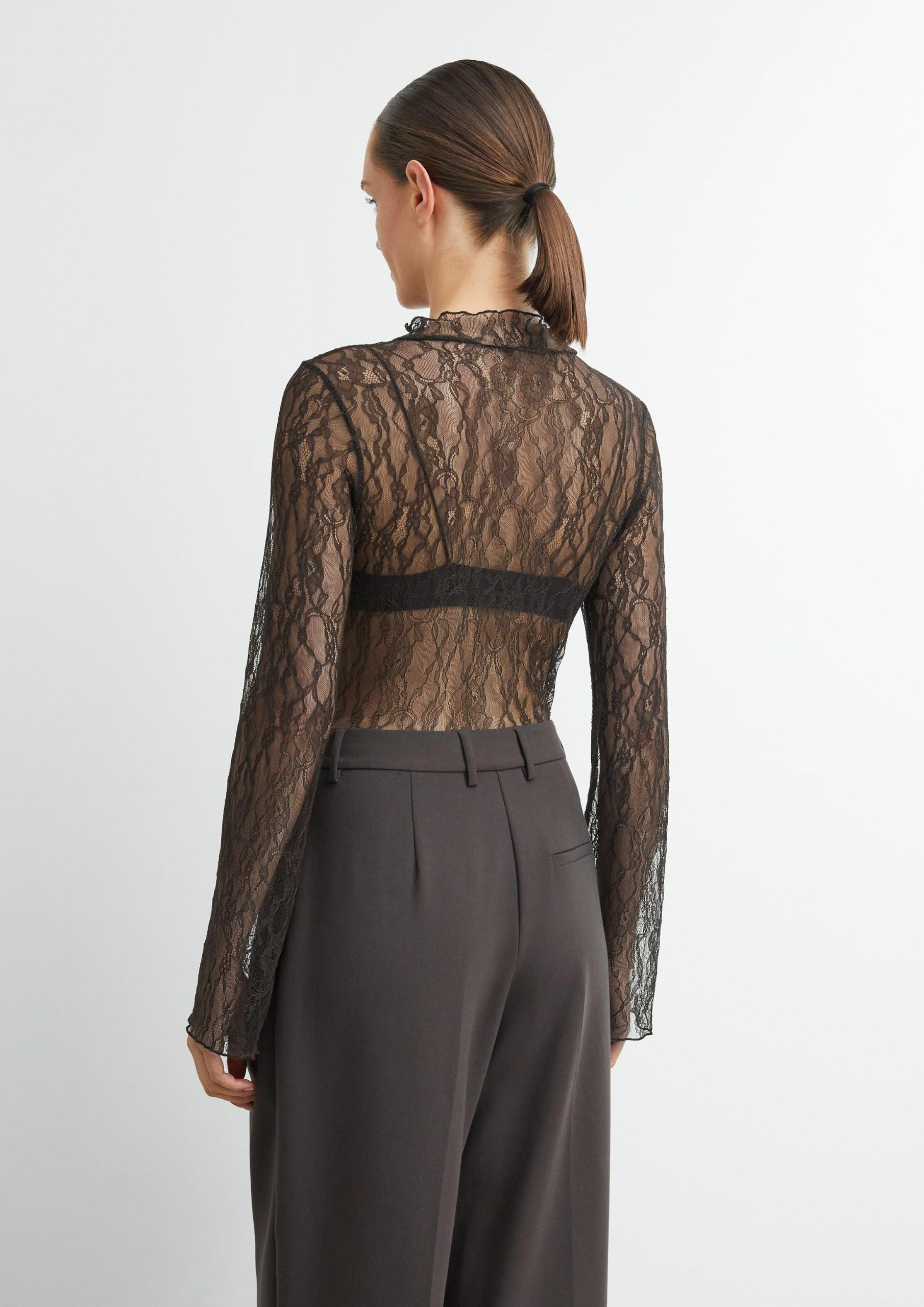 comma-langarm-shirt-slim-fit-dunkelbraun-mit-rollkragen image 7