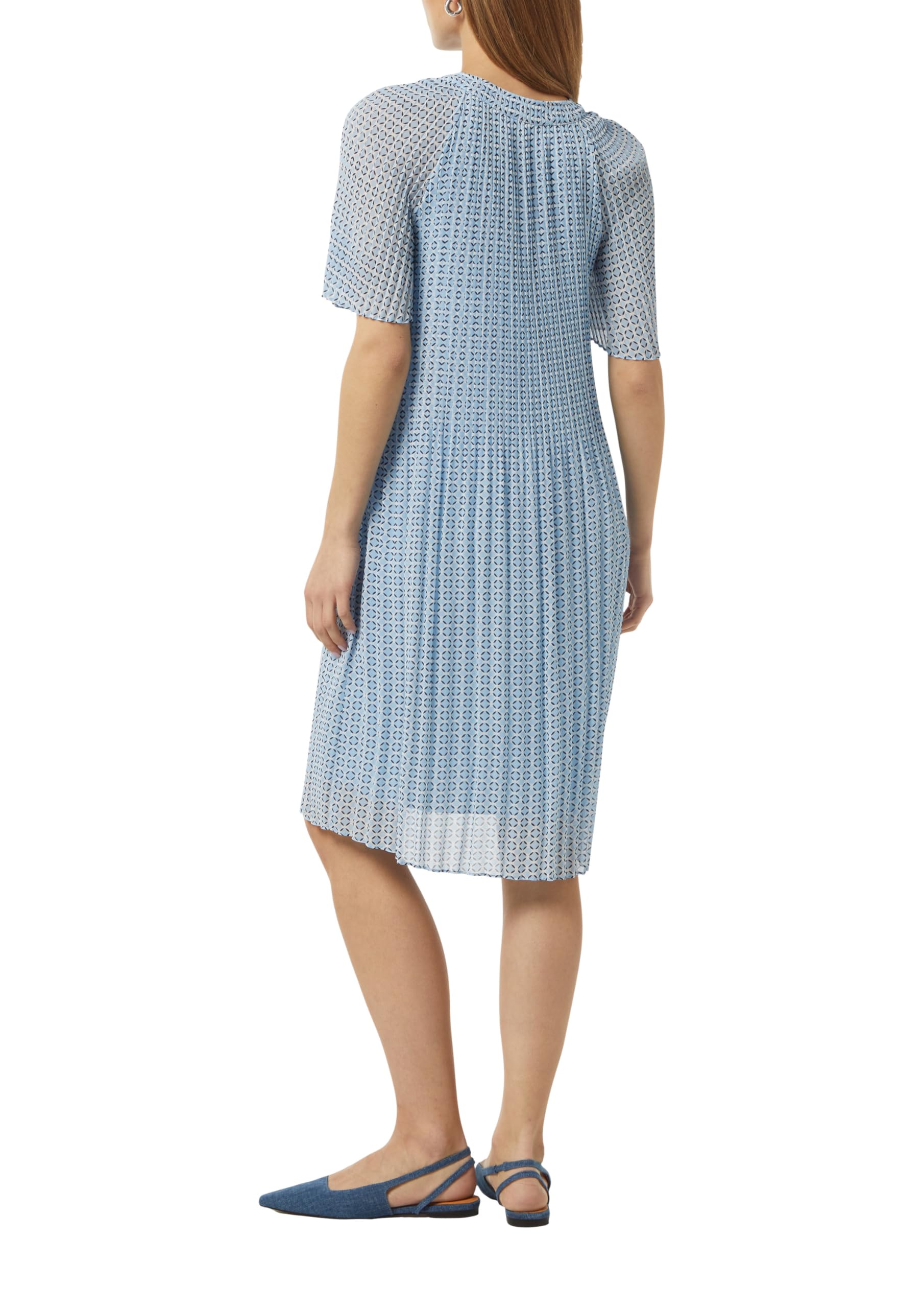 comma-plissee-kleid-chiffon-midi-gr-42-flie-end image 2