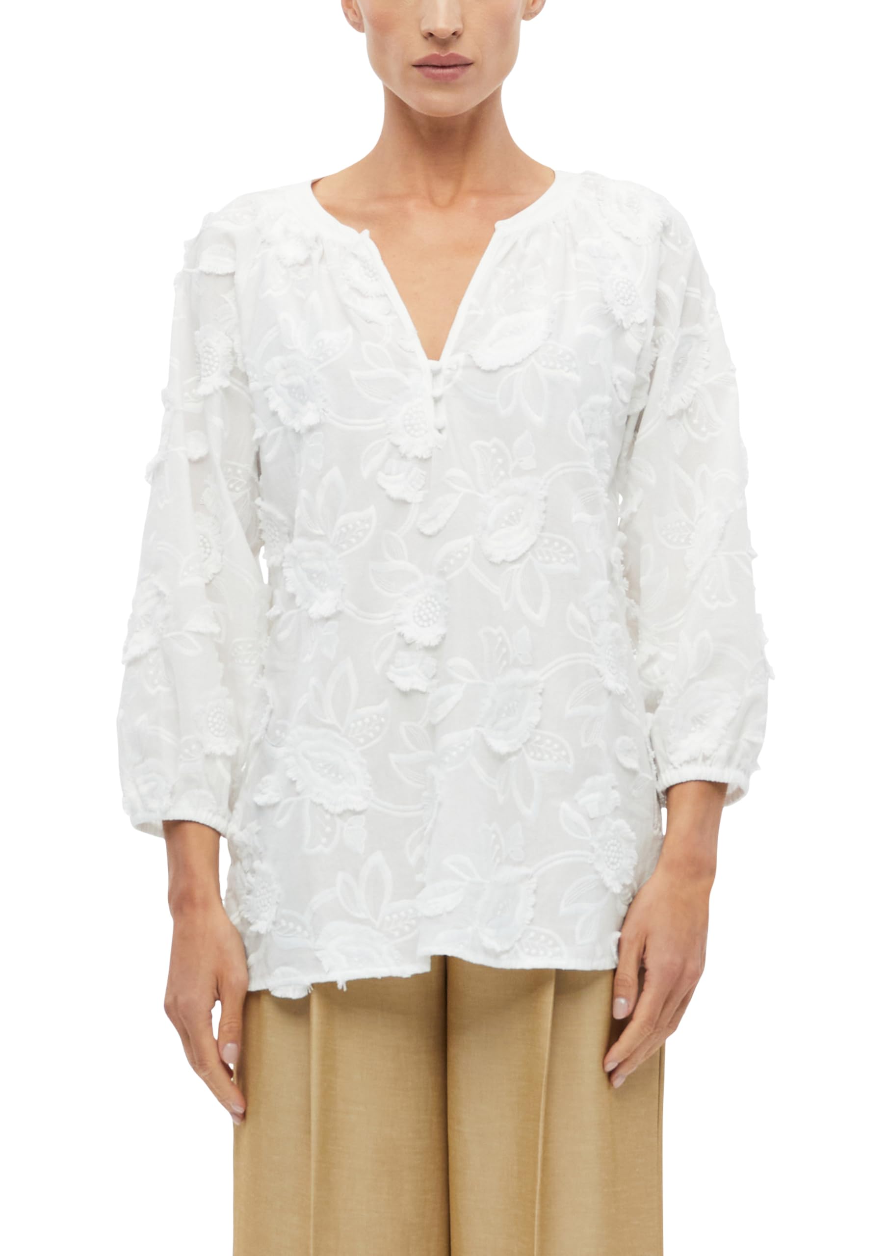 comma-damen-tunika-bluse-voile-stickerei-gr-e-34 image 1