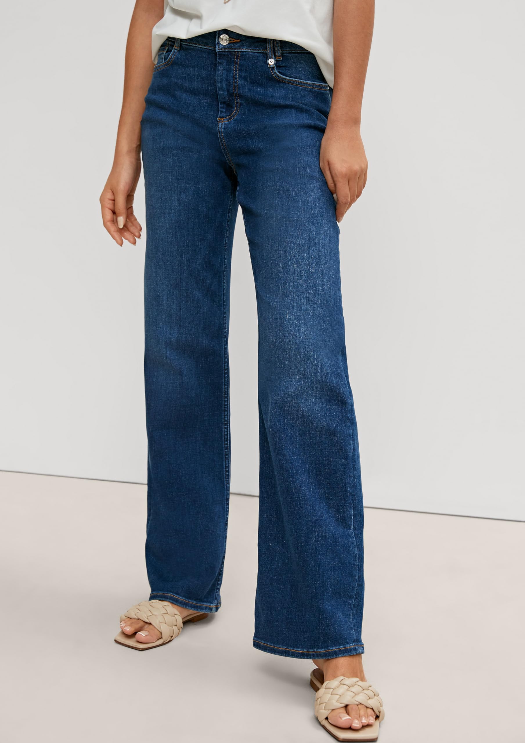 comma-freizeithose-culotte-34-lang-damen-hose-tiefblau image 6