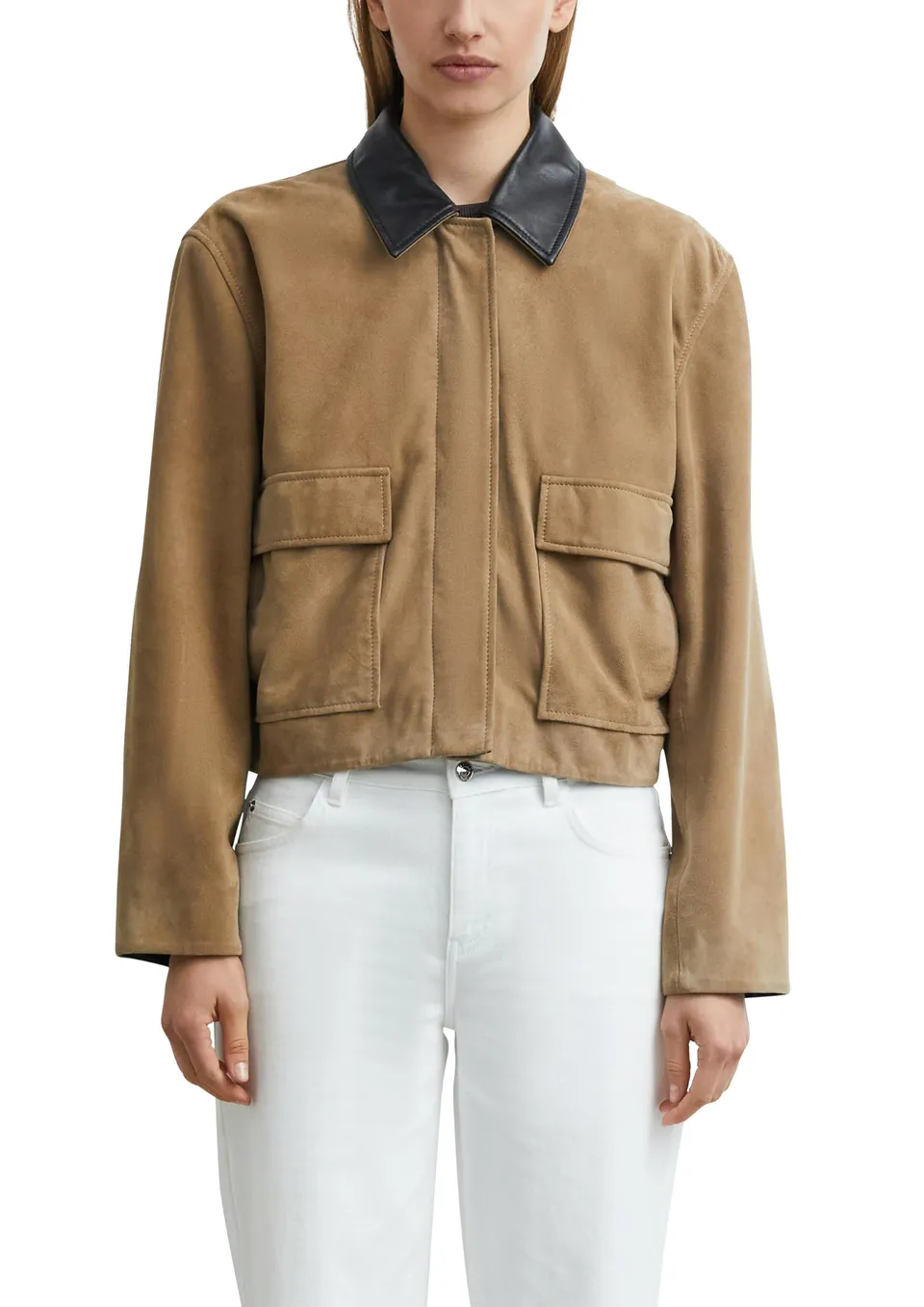 comma-jackets-veloursleder-jacke-gr-38-relaxed-fit image 1