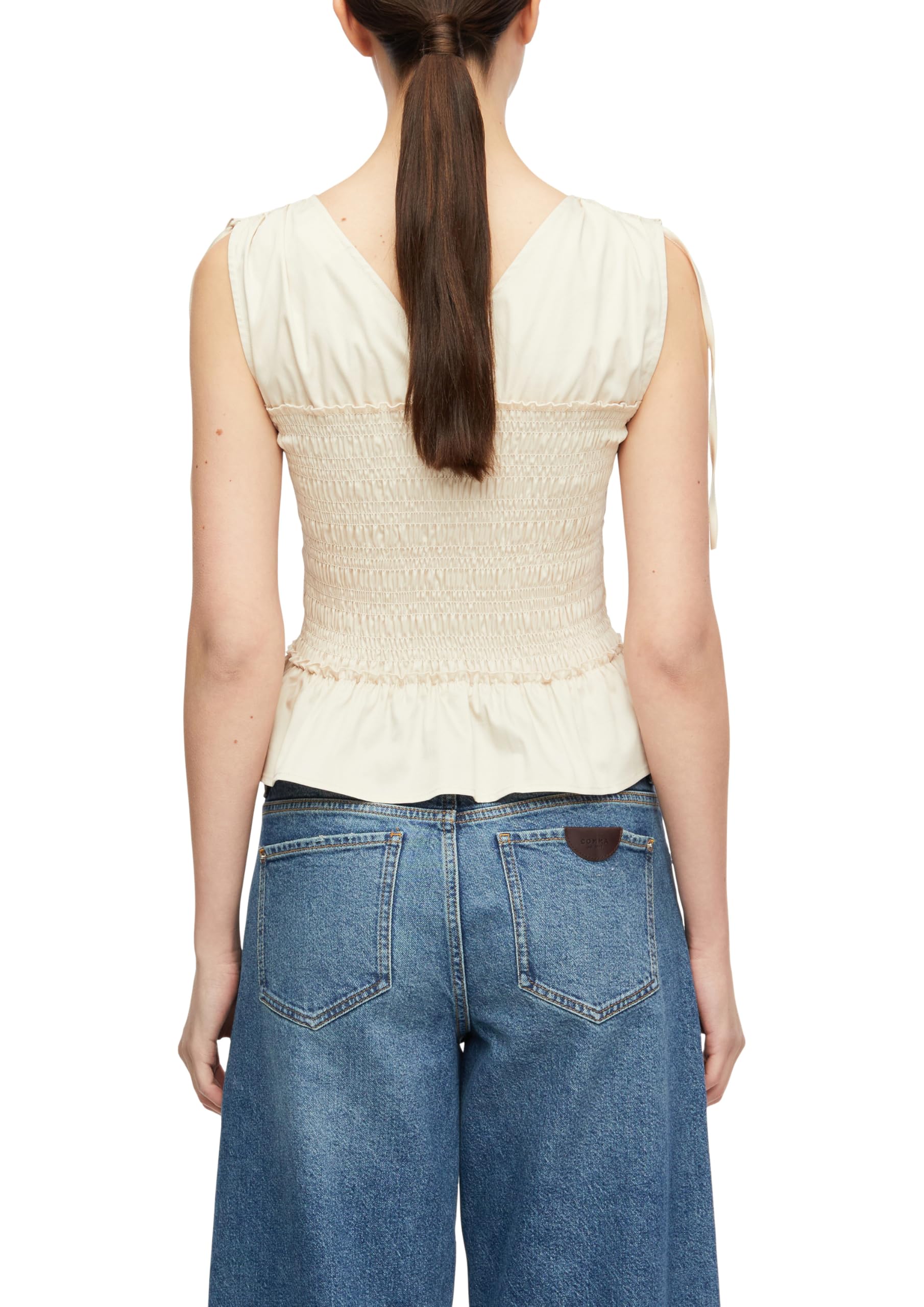comma-bluse-damen-2180557-rmellos-beige-gr-34 image 2