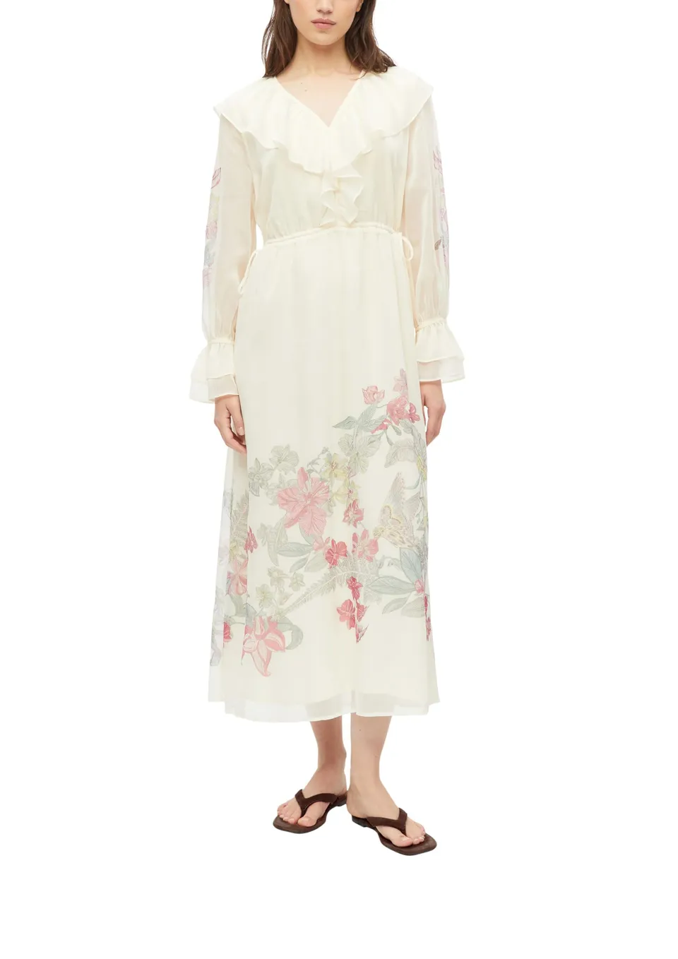 comma-dresses-midikleid-print-wei-chiffon-gr-34 image 1