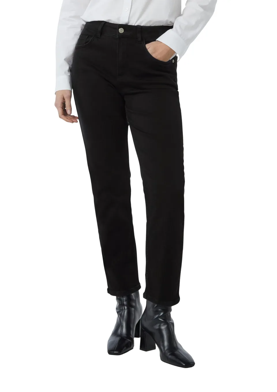 comma-jeans-ankle-jeans-flared-leg-schwarz image 1