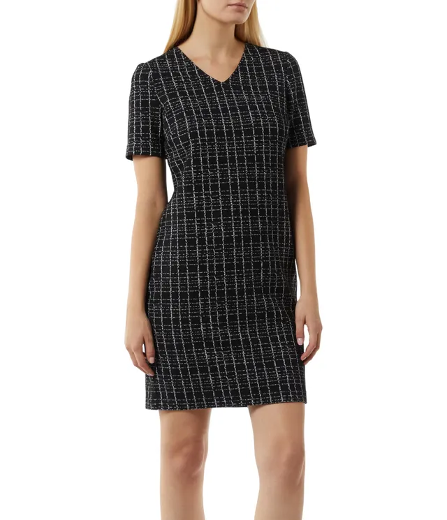 comma-dresses-boucl-kleid-karo-gr-e-42-kurz image 1
