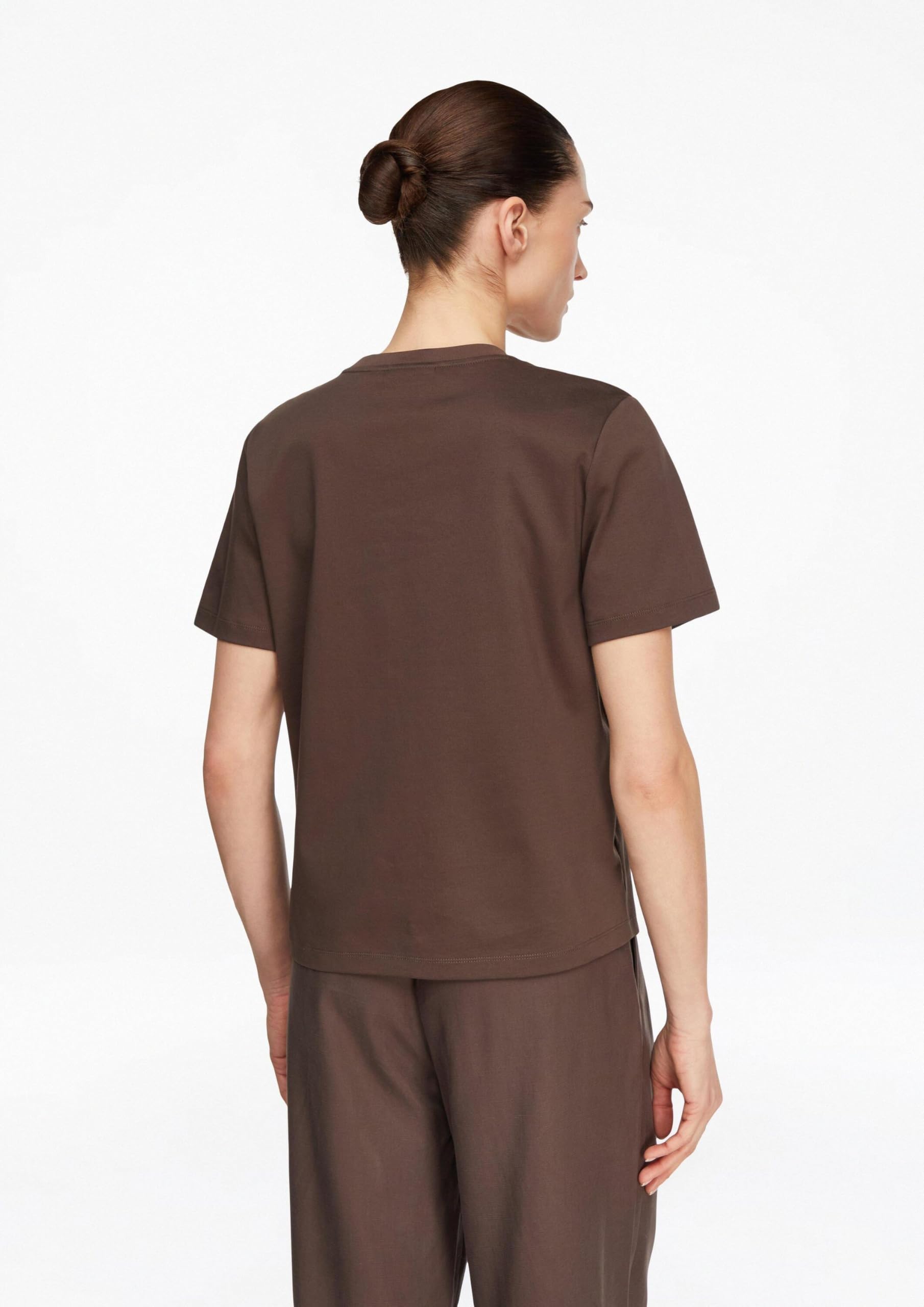 comma-basic-t-shirt-damen-creme-shirt-kurzarm image 7