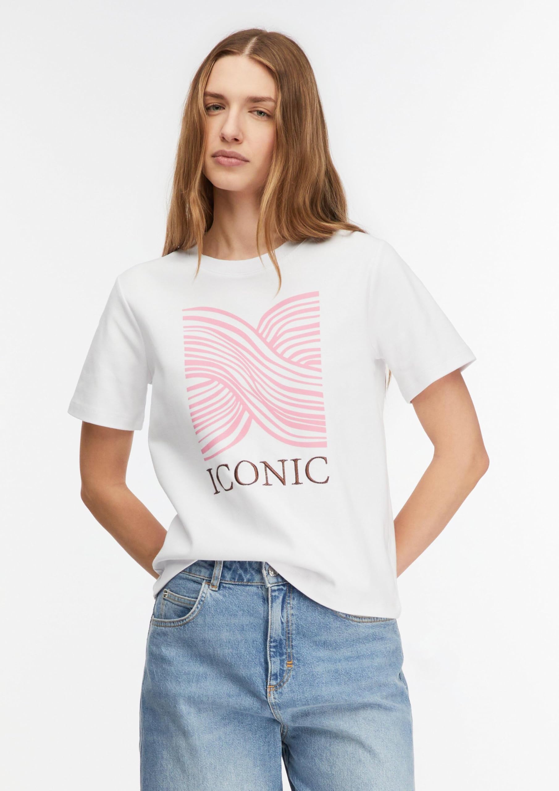 comma-t-shirt-regular-jersey-wei-rundhals-damen image 3