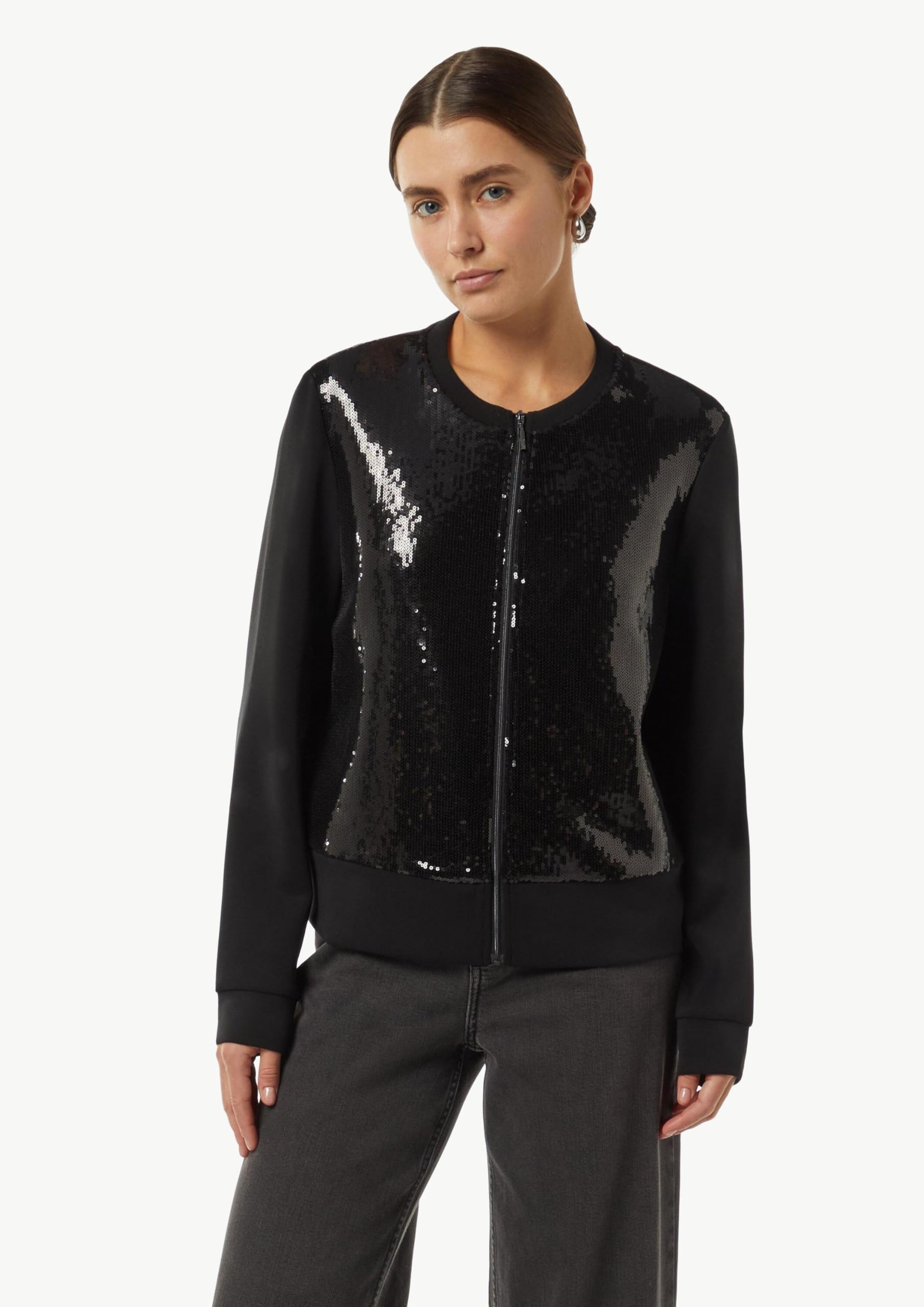 comma-sweat-jacke-gr-44-schwarz-pailletten-besatz image 5