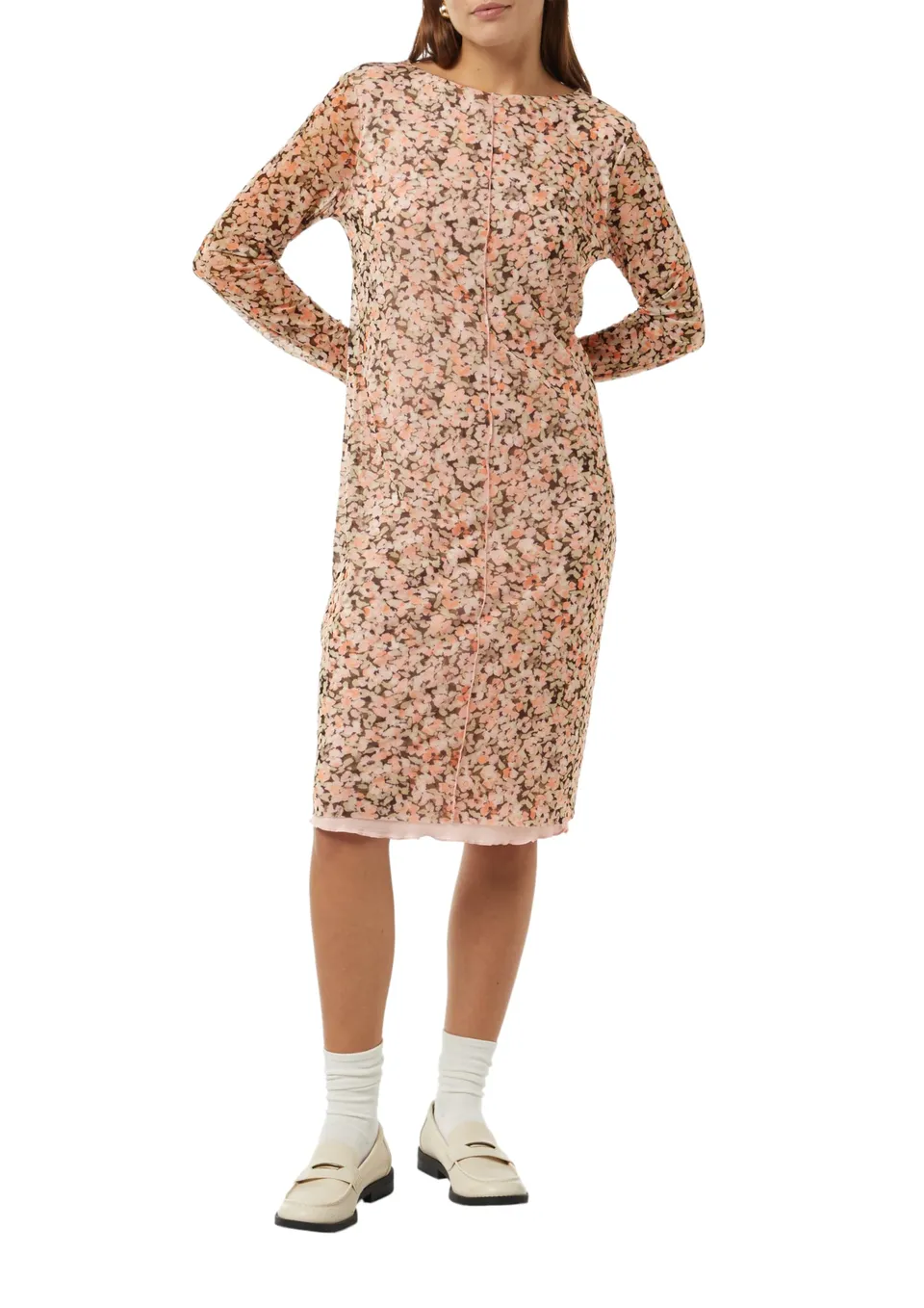 comma-midikleid-mesh-floral-gr-e-38-rosa image 1