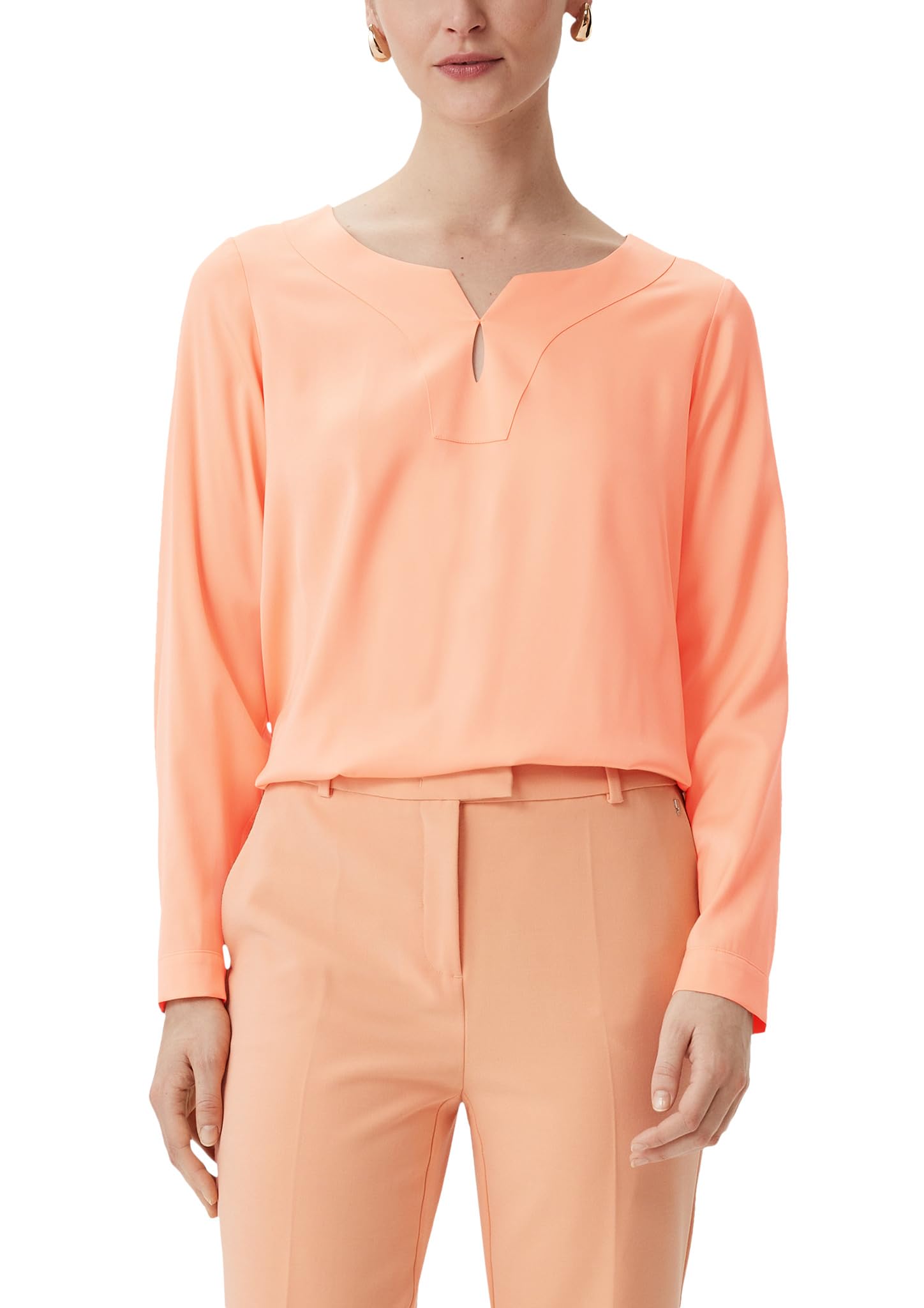comma-satinbluse-tunika-ausschnitt-damenbluse-ozeanblau-gr-42 image 8