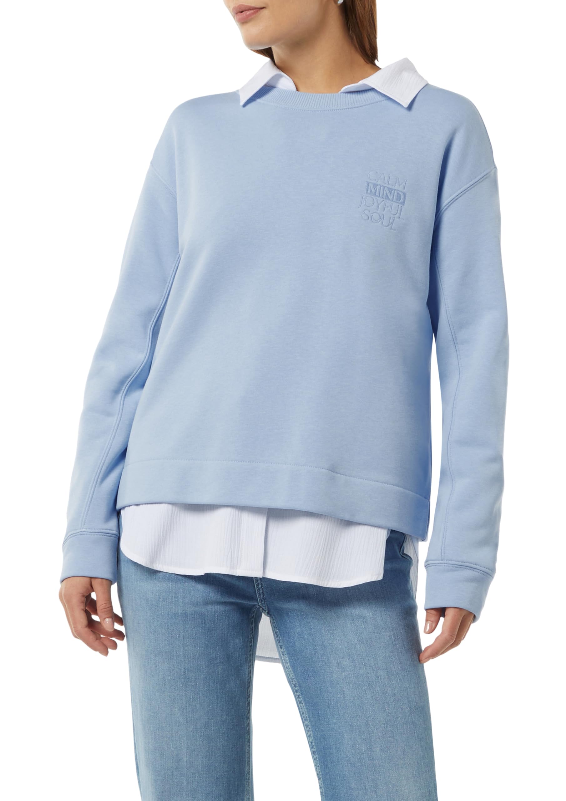 comma-sweatshirt-baumwollmix-damen-mit-stickerei image 7