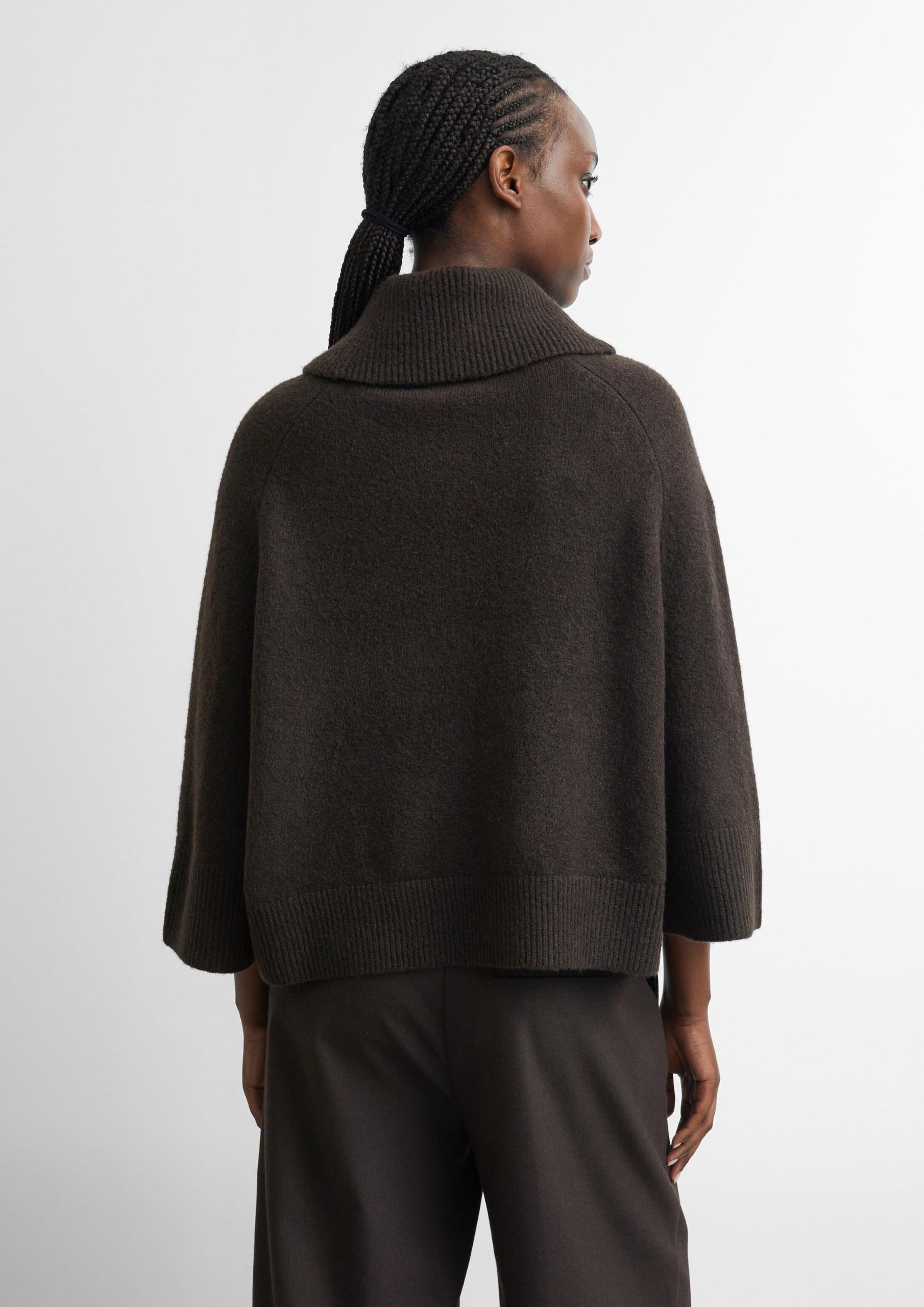 comma-poncho-pullover-damen-beige-loose-fit-rollkragen image 7