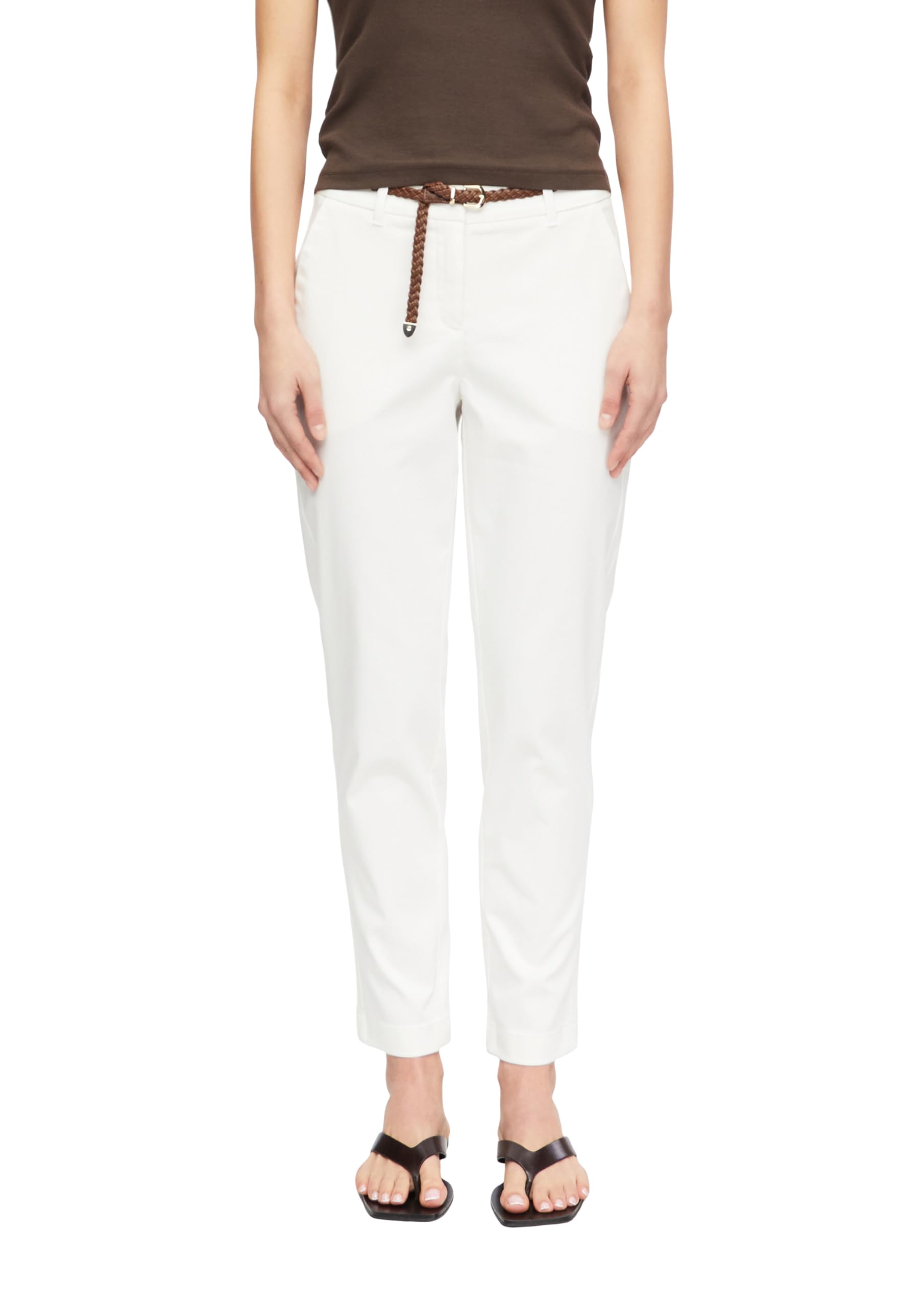 comma-chino-damen-tapered-ankle-mit-g-rtel-gr-34 image 1