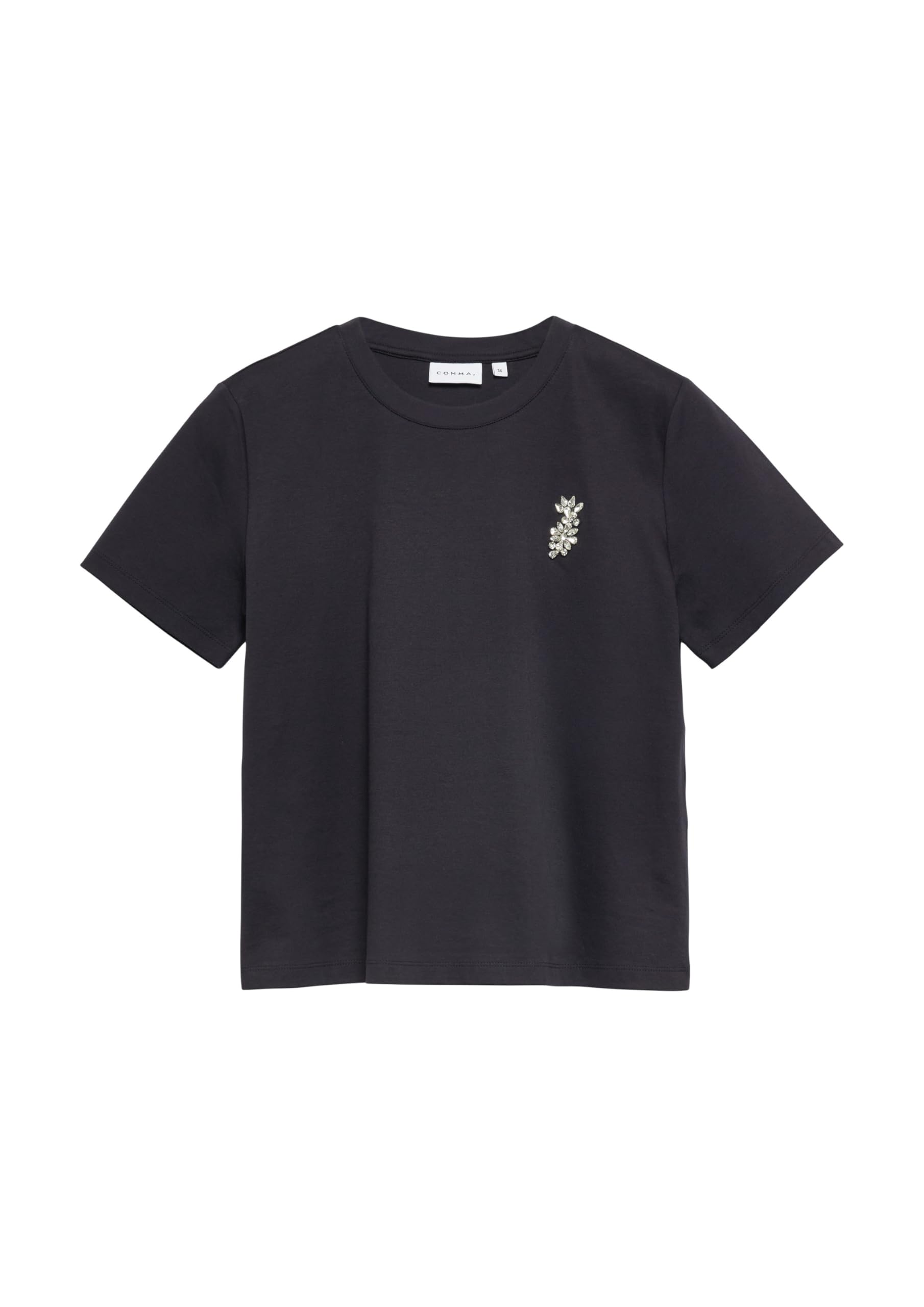 comma-t-shirt-regular-fit-schmucksteine-rundhals-gr-40 image 4