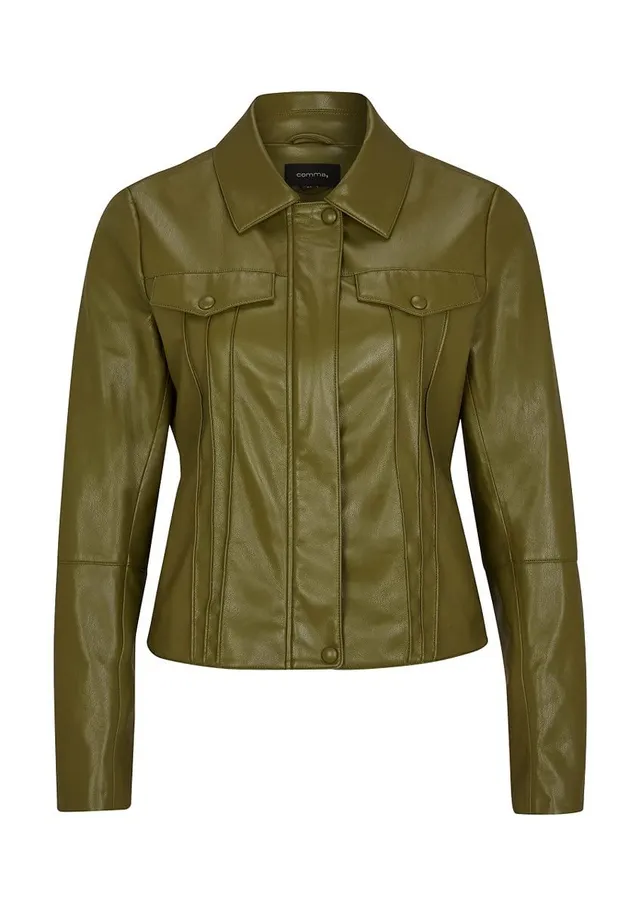 comma-jacke-glattleder-optik-gr-n-kurzgr-38 image 1