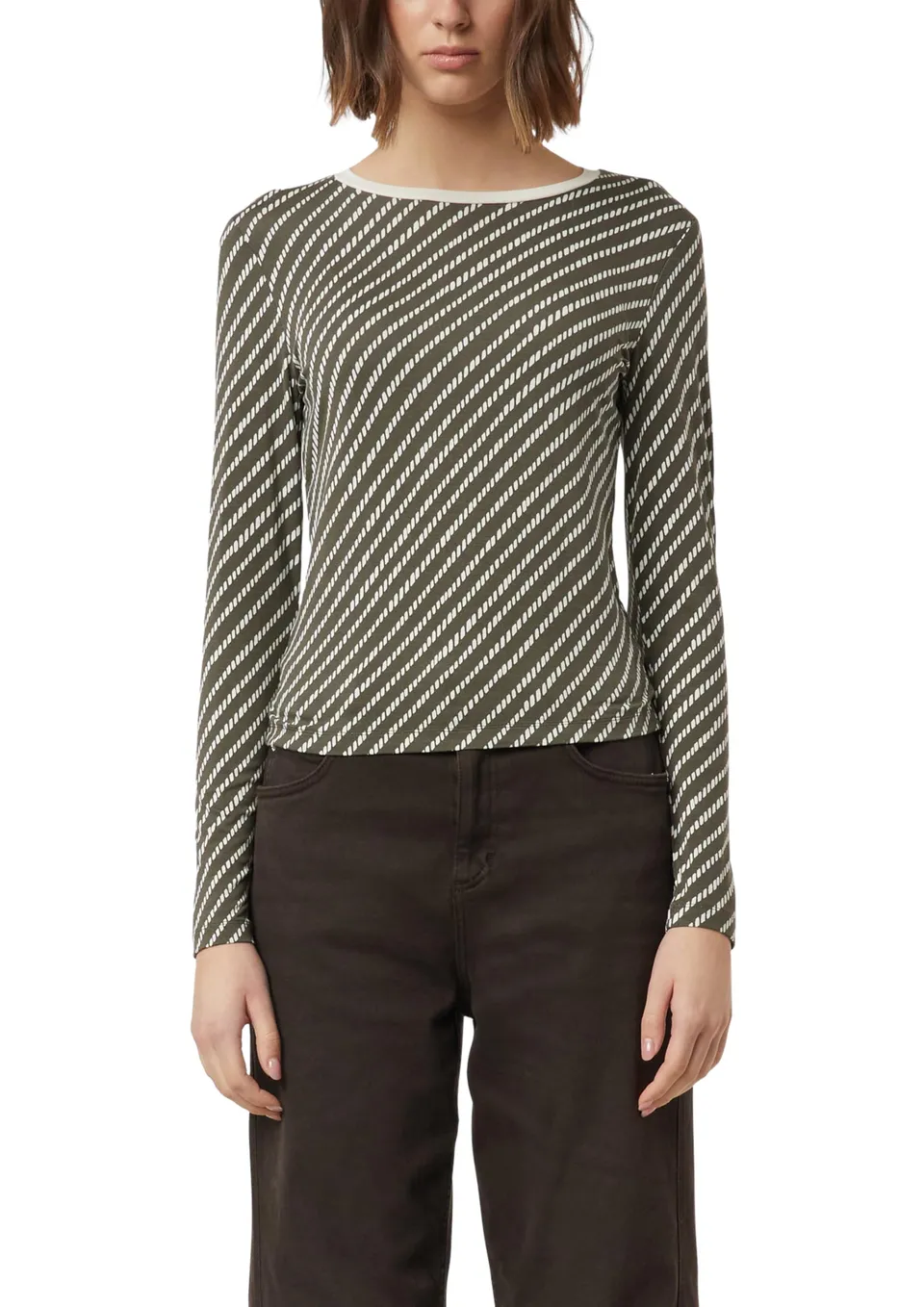 comma-langarmshirt-slim-fit-allover-muster-gr-e-34 image 1