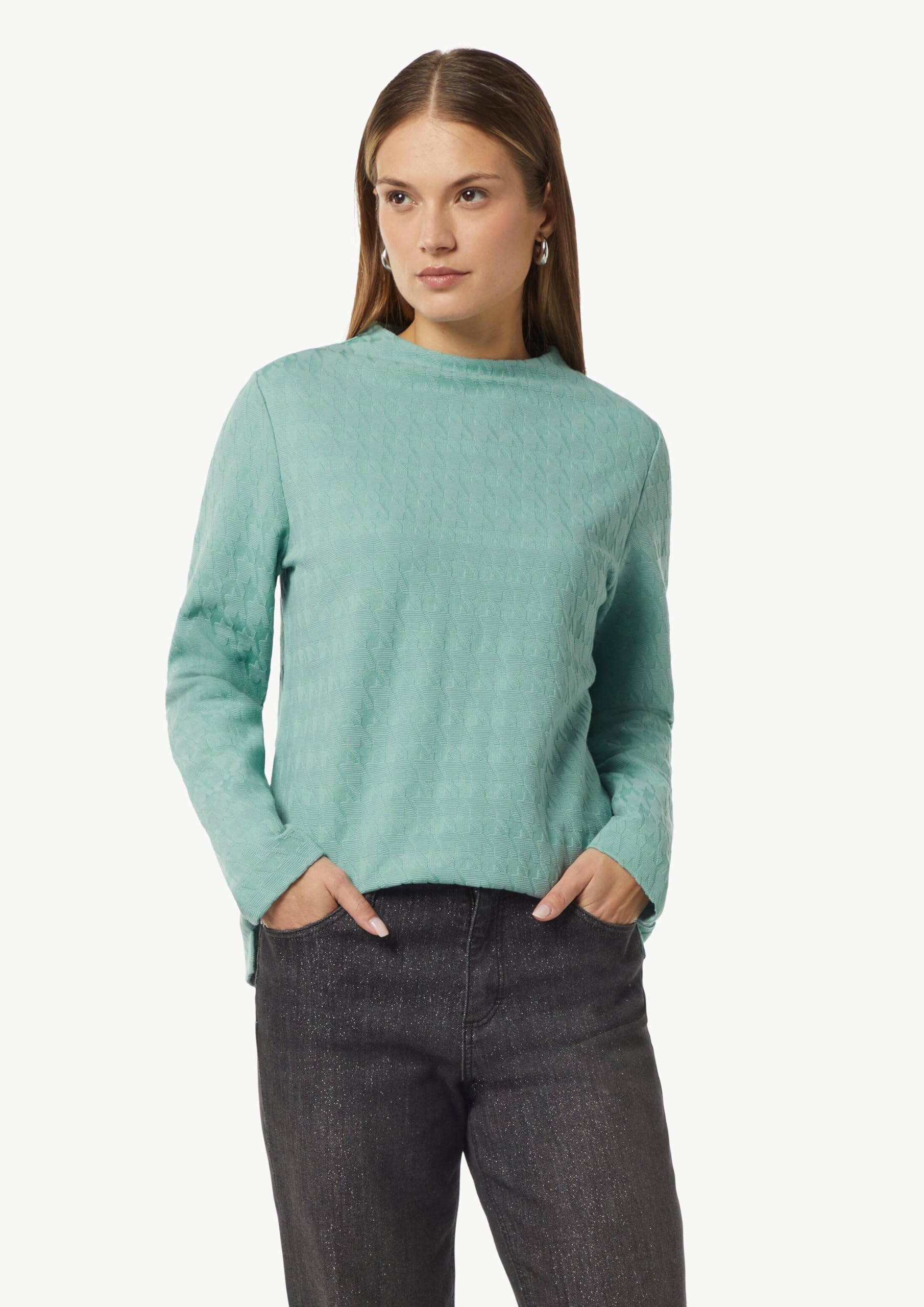 comma-jerseyshirt-hahnentrittmuster-stehkragen-sweatshirt image 6