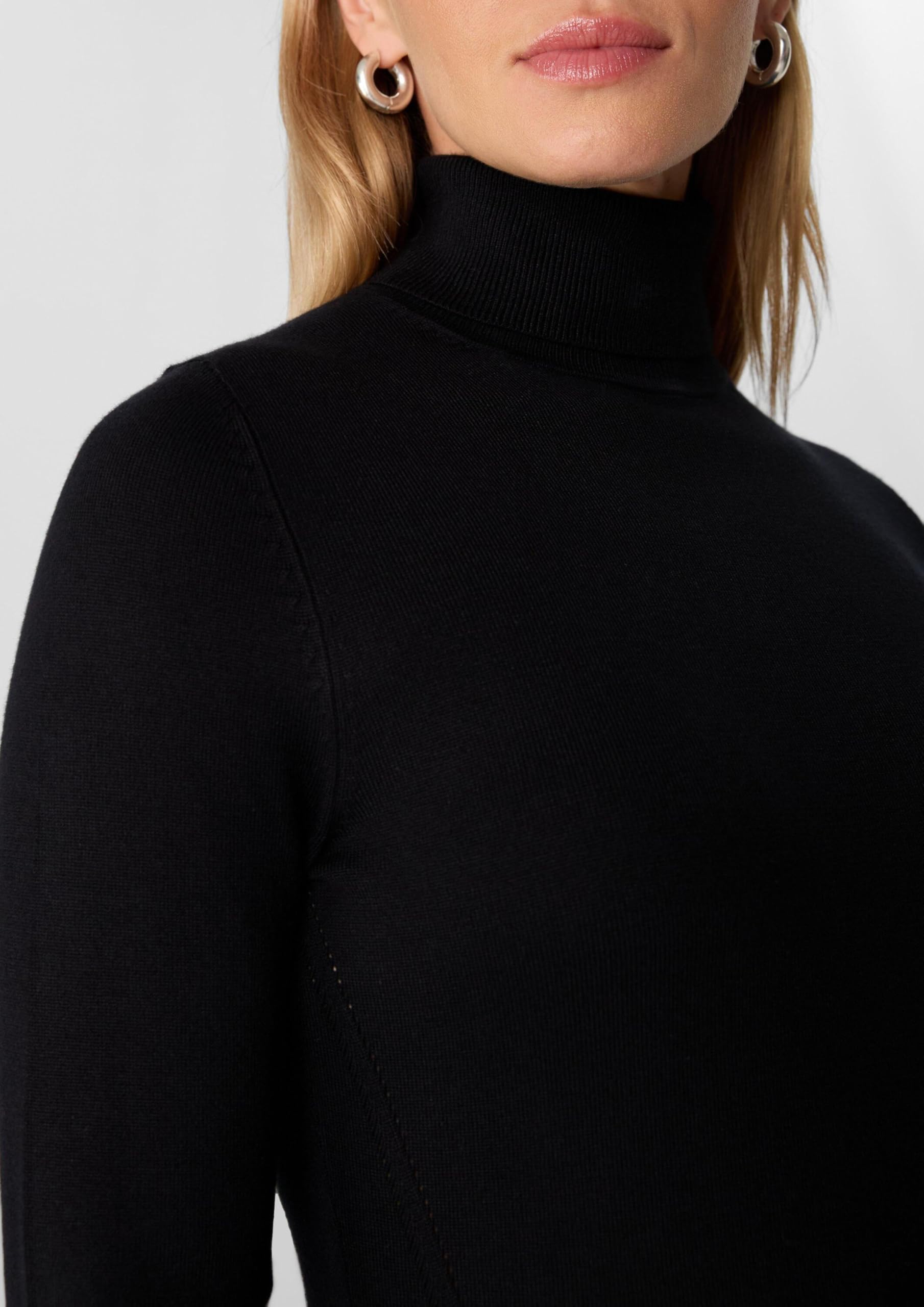 comma-knitwear-rollkragenpullover-slim-fit-schwarz image 4