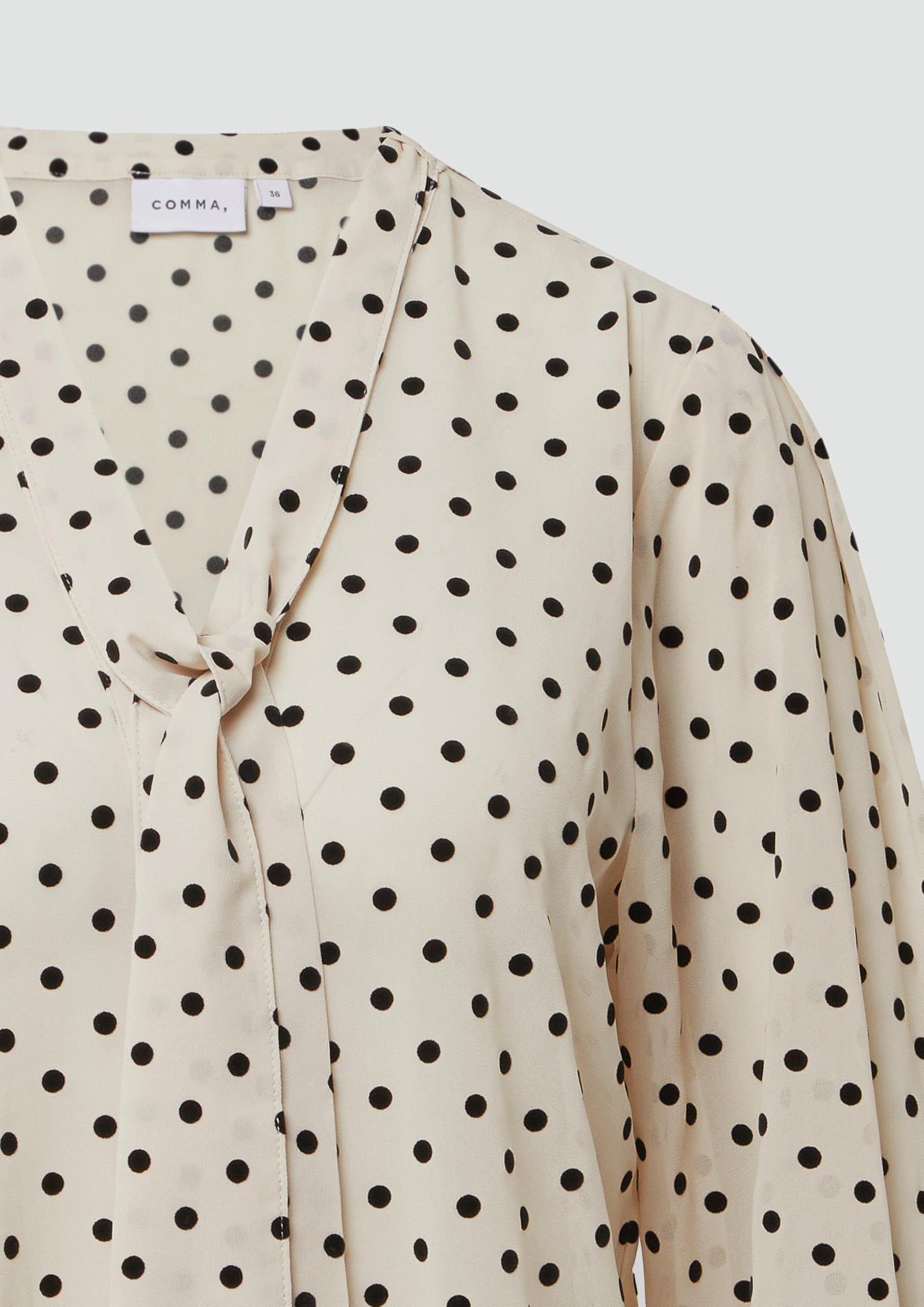comma-schluppenbluse-chiffon-polka-dot-flockprint image 5