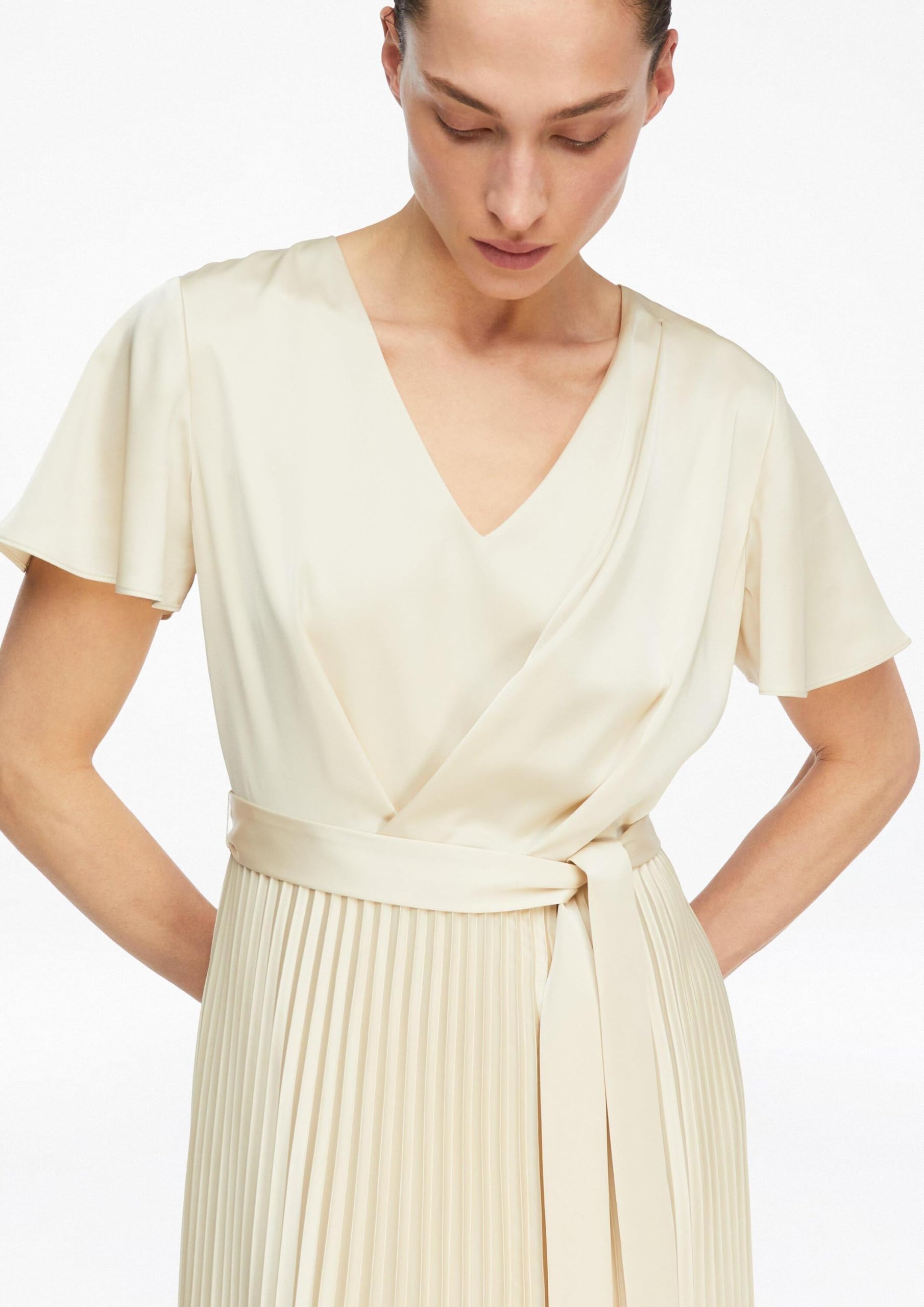 comma-dresses-satinkleid-plisseerock-gr-36-damenkleid image 4