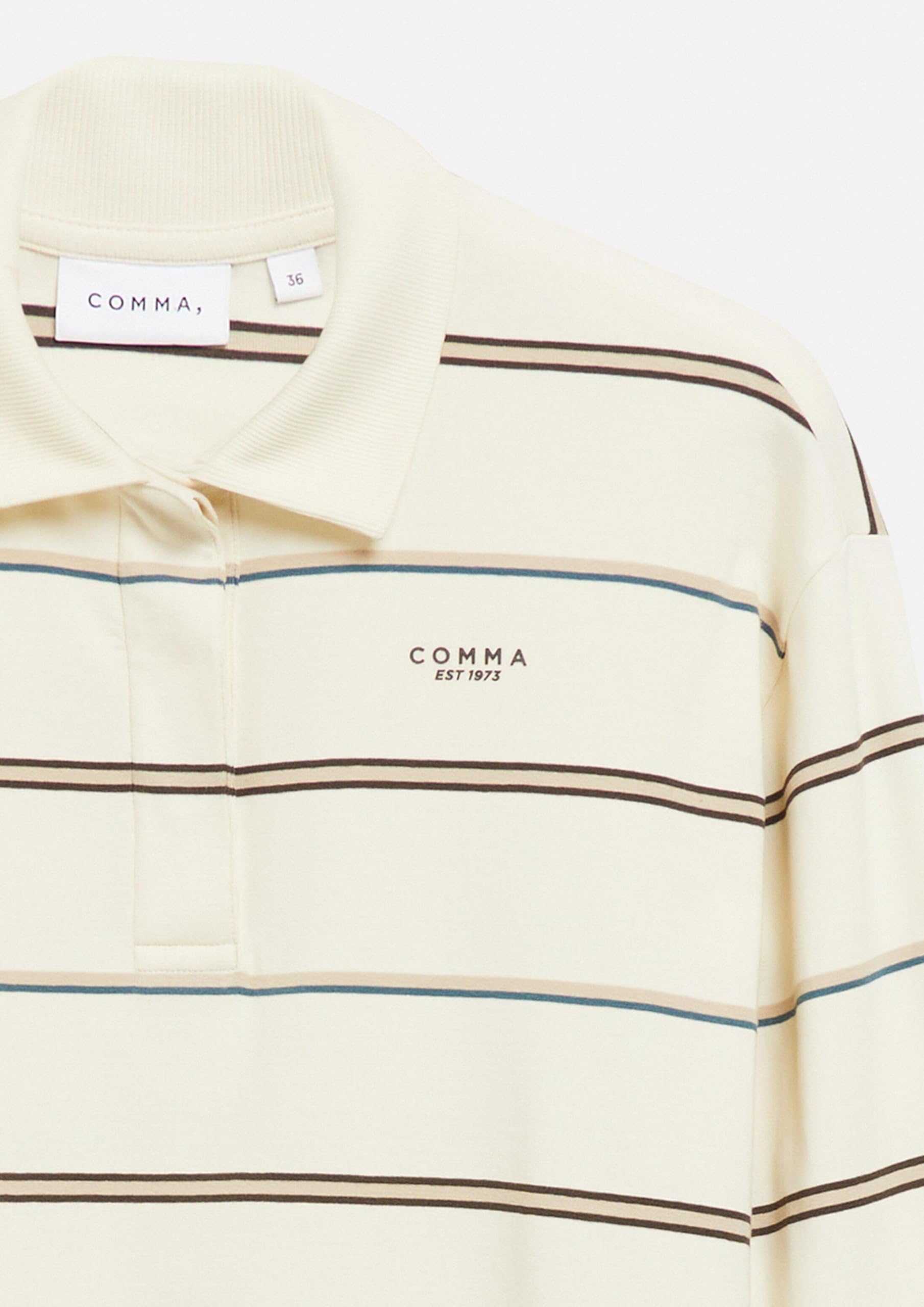 comma-poloshirt-relaxed-fit-jersey-streifen-gr-46 image 5