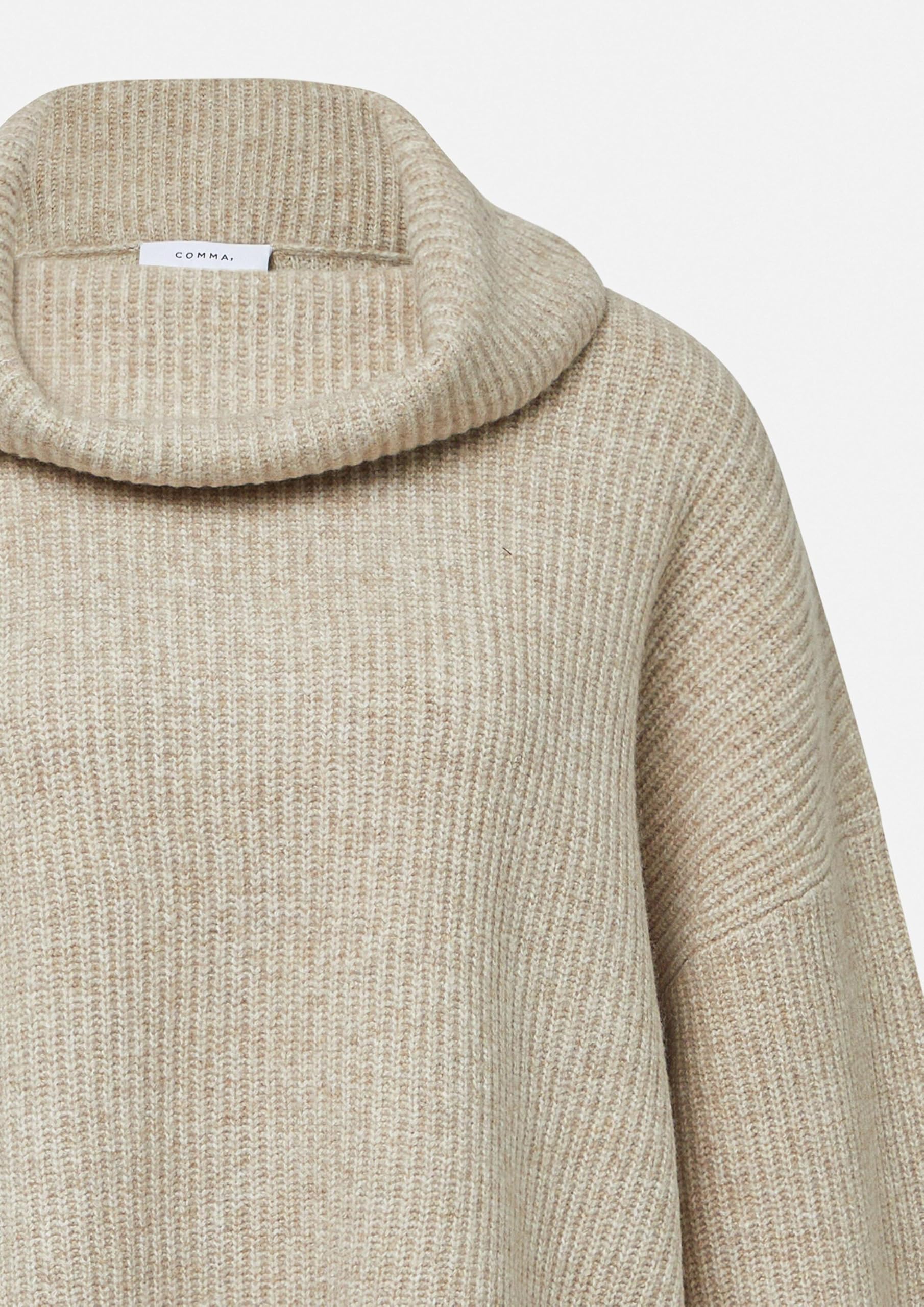 comma-poncho-pullover-boxy-fit-sandfarben-gr-xl image 5