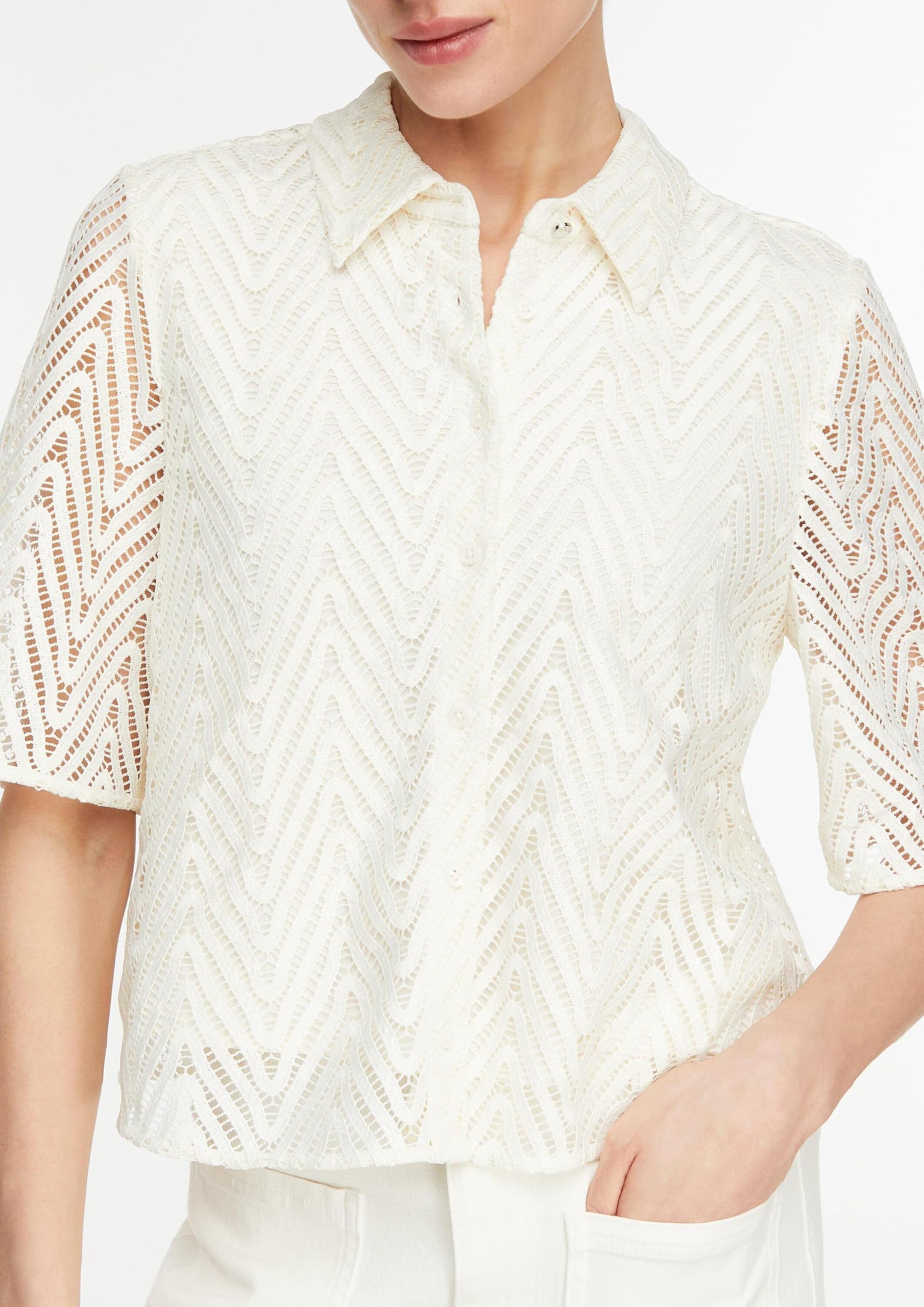 comma-blouses-damen-spitzenbluse-viskose-futter image 3