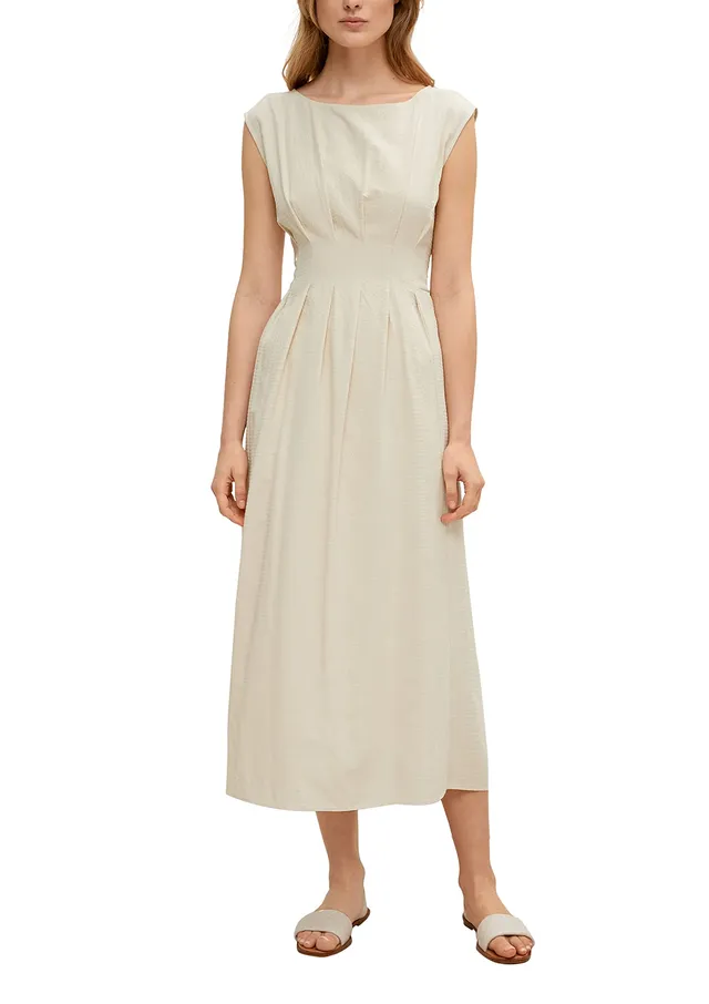 comma-kurz-kleid-beige-gr-40-raffdetail image 1