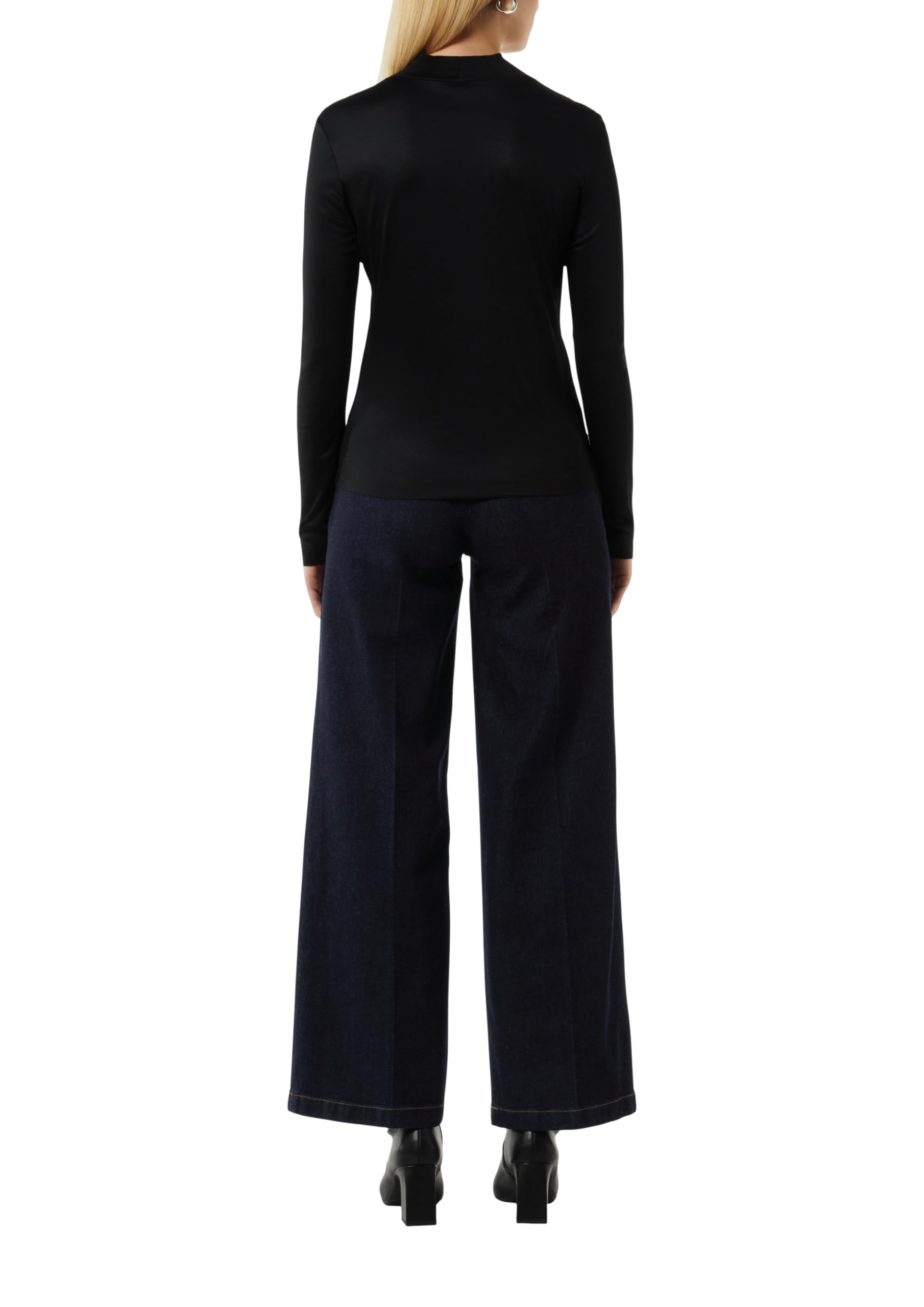comma-tops-viskoseshirt-longsleeve-9999-schwarz-schimmernd image 2