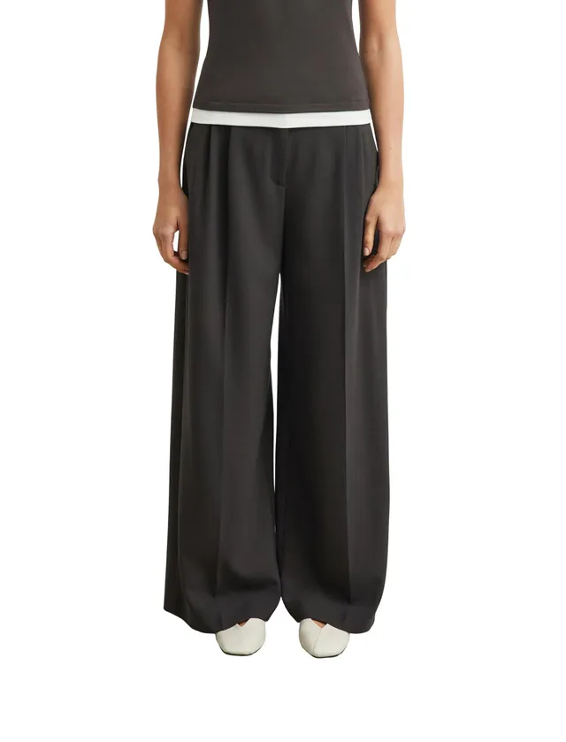 comma-bundfaltenhose-wide-leg-hose-gr-32-viskosemix-b-gelfalte image 1